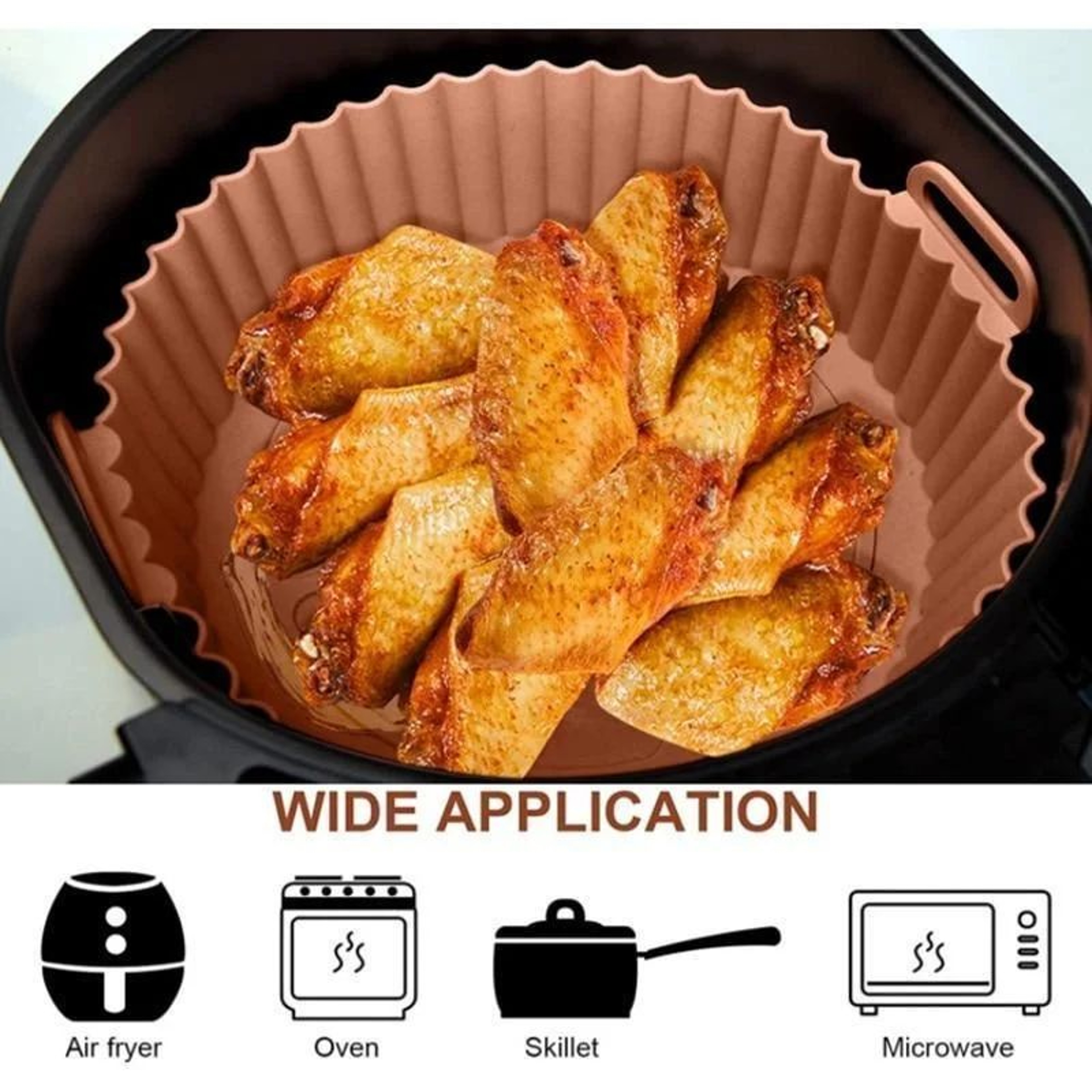 Reusable Nonstick Silicone Air Fryer Liners For Easy Cooking And Cleanup 1