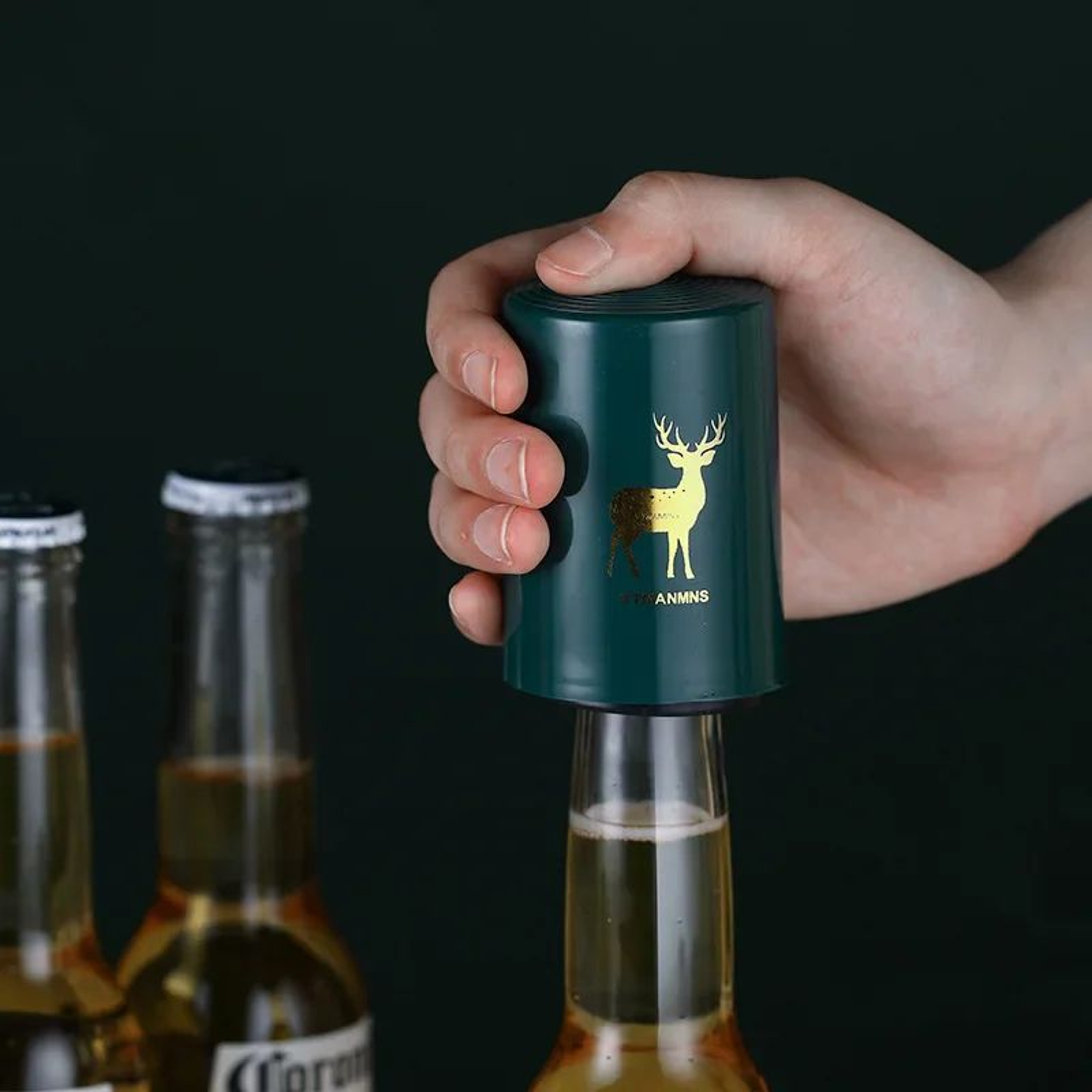 Magnetic Automatic Beer Bottle Opener With Easy Push Design 3