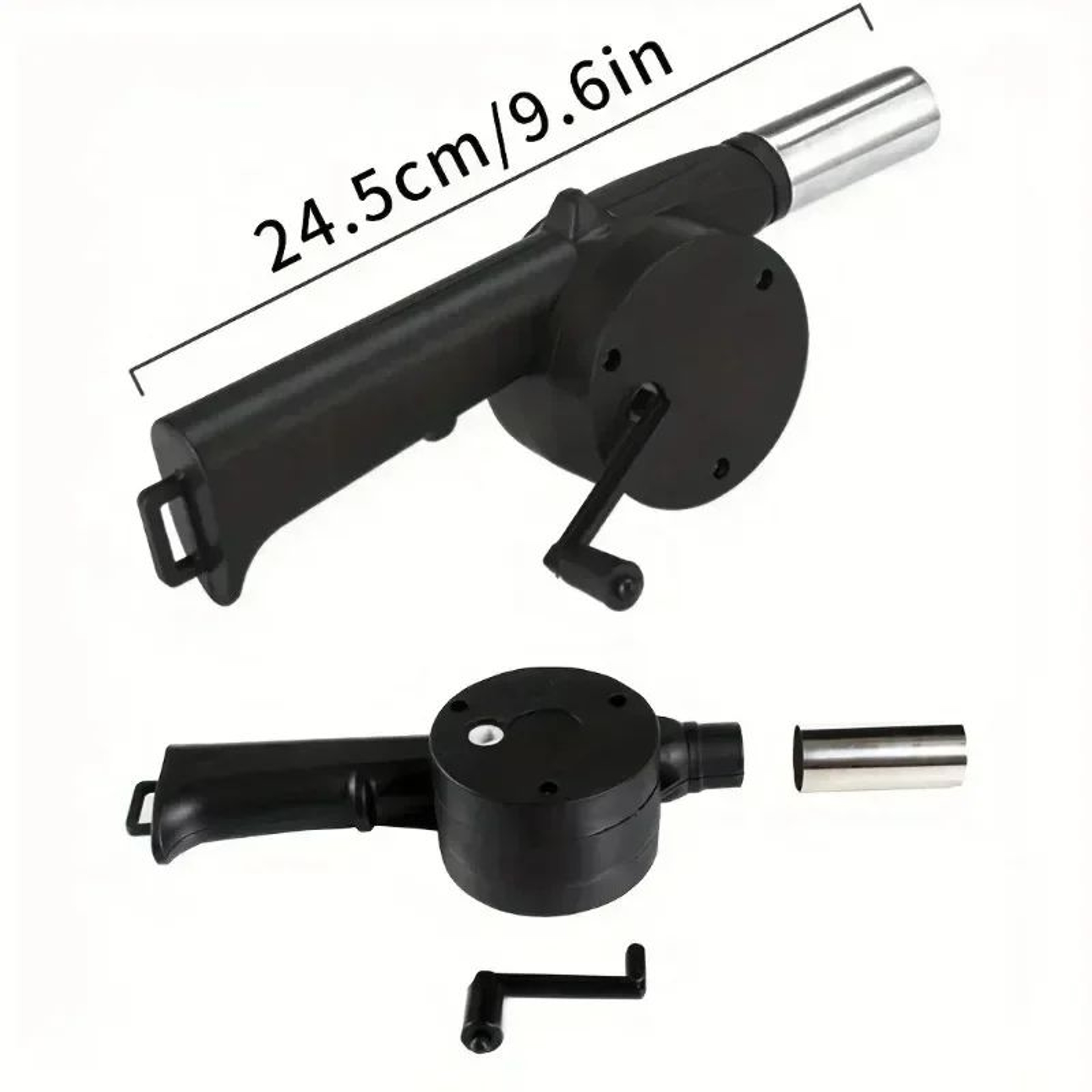 Portable Manual Hand Crank BBQ Fan Charcoal Fire Starter 5