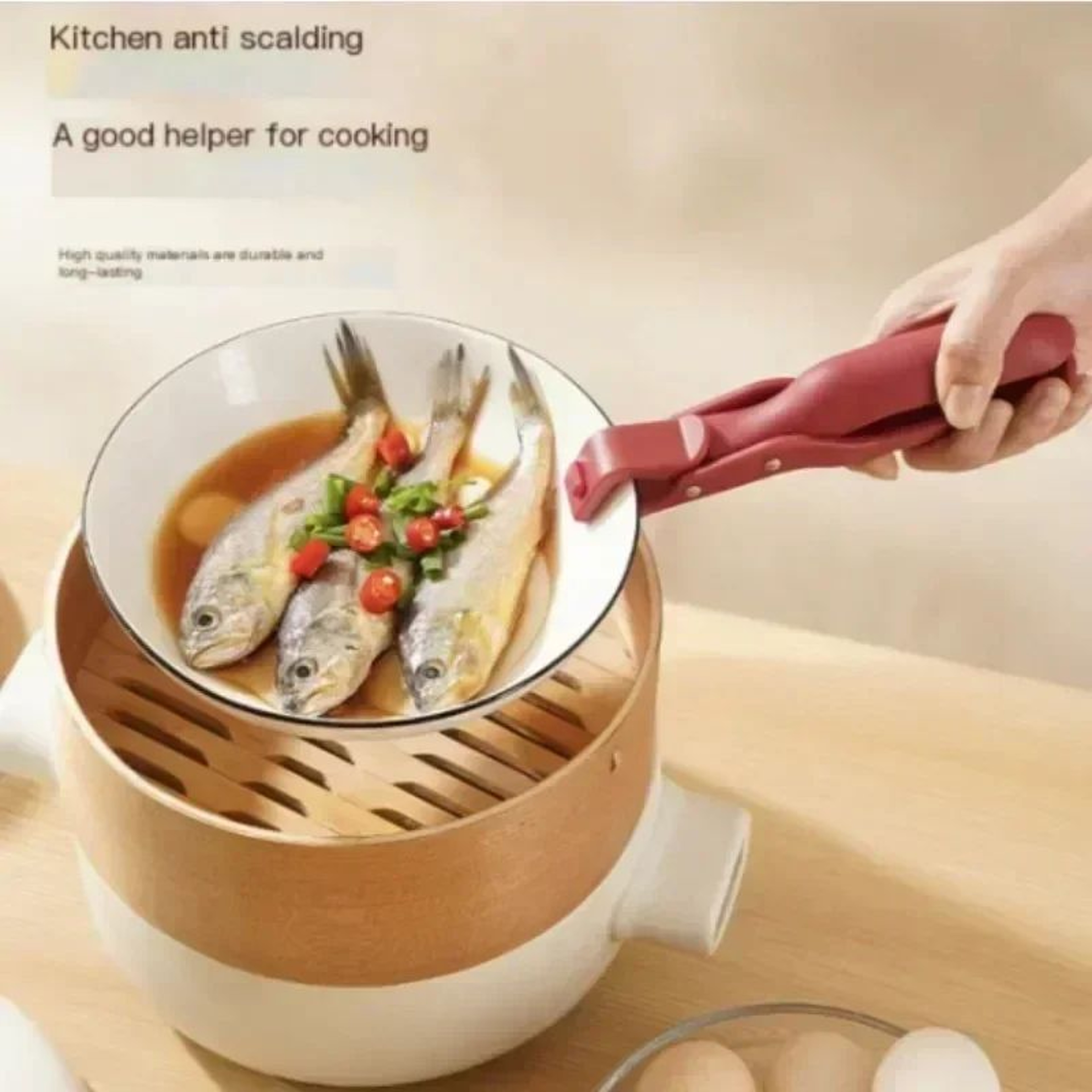 Anti Scald Silicone Bowl And Tray Holder Clip 2