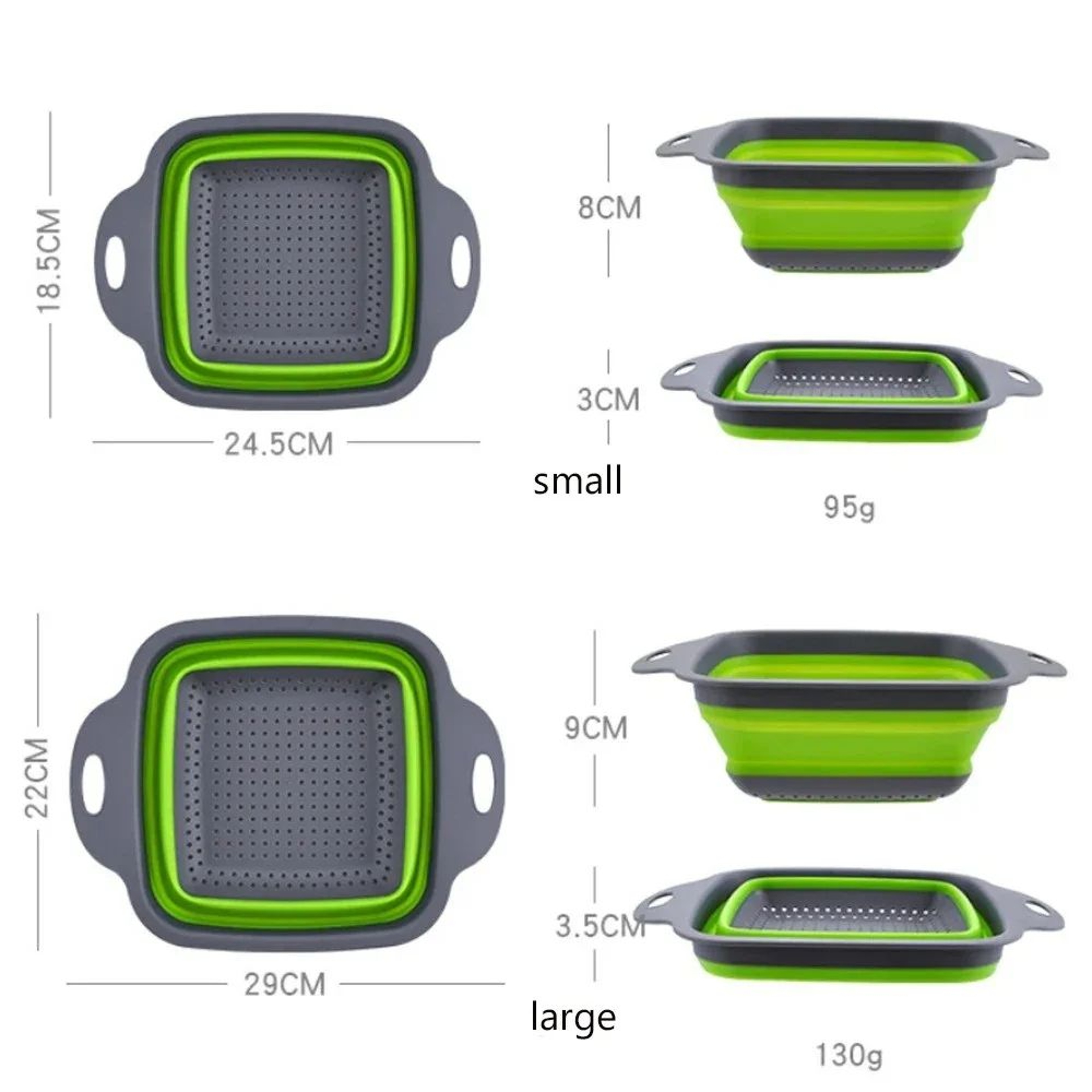 Space Saving Foldable Vegetable Washing Basket And Collapsible Colander 3