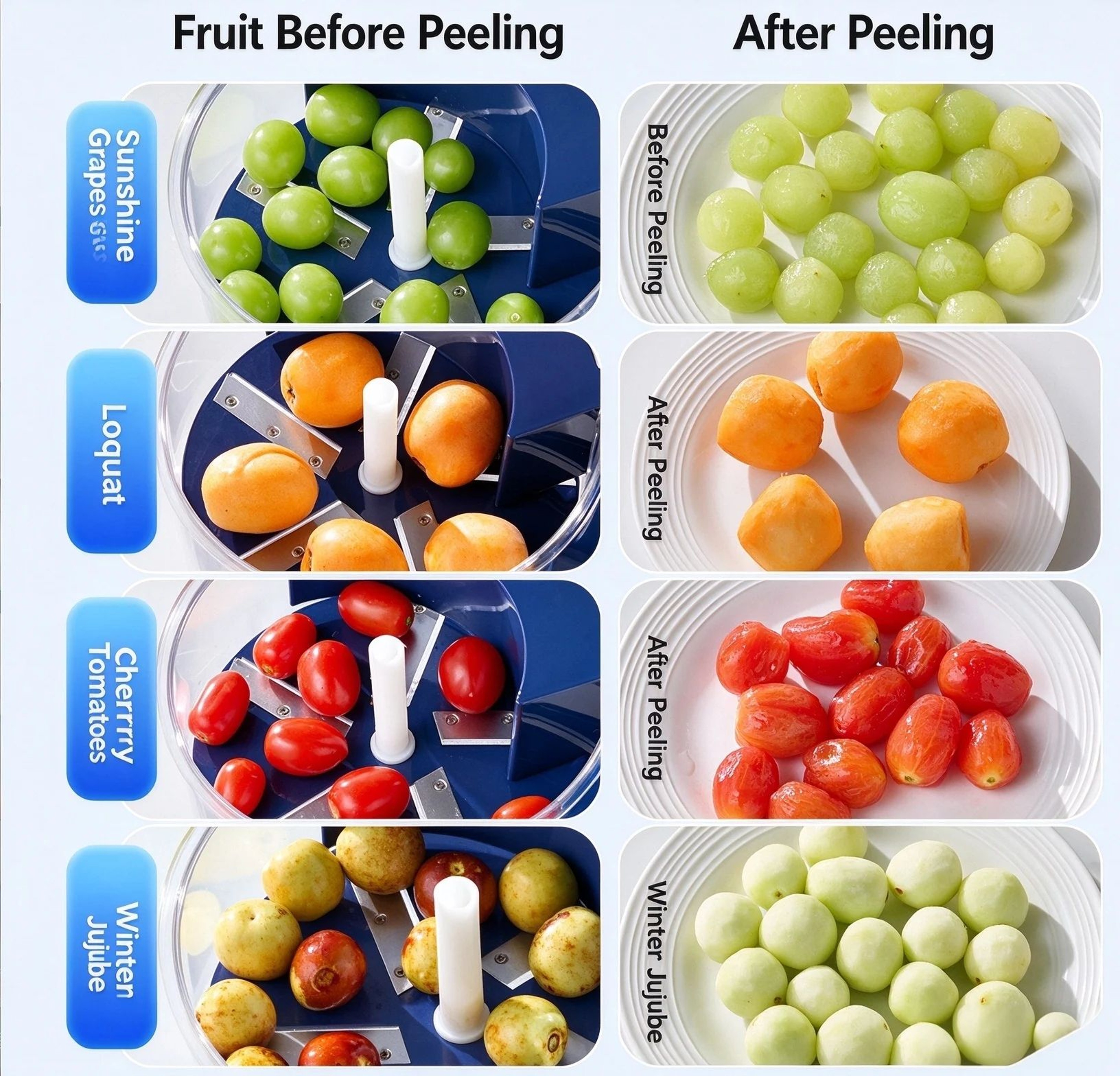 Automatic Electric Grape Peeler Hands Free Fruit Skin Remover 2