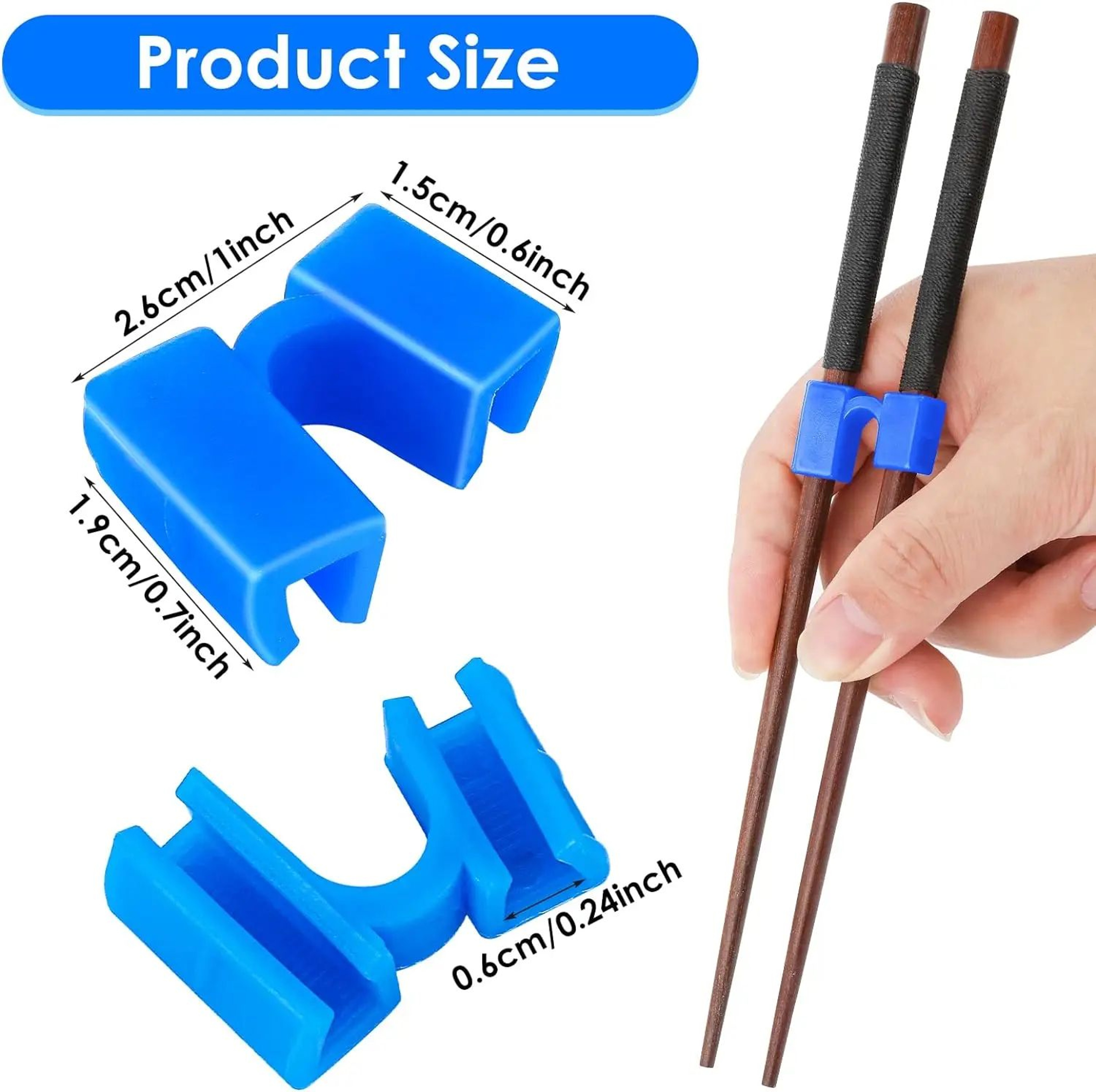 6 Pcs Reusable Chopstick Helpers For Kids And Adults 4