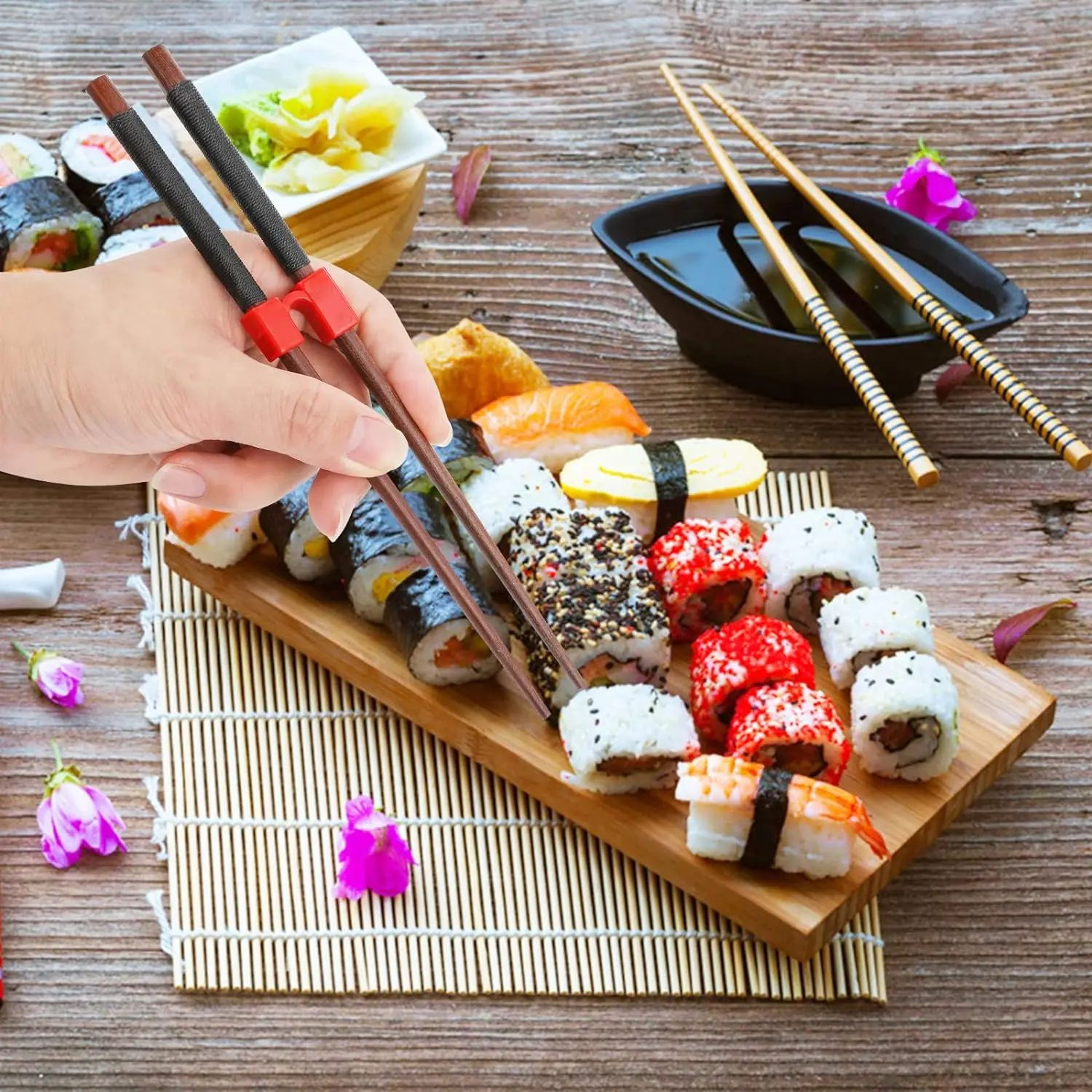 6 Pcs Reusable Chopstick Helpers For Kids And Adults 5
