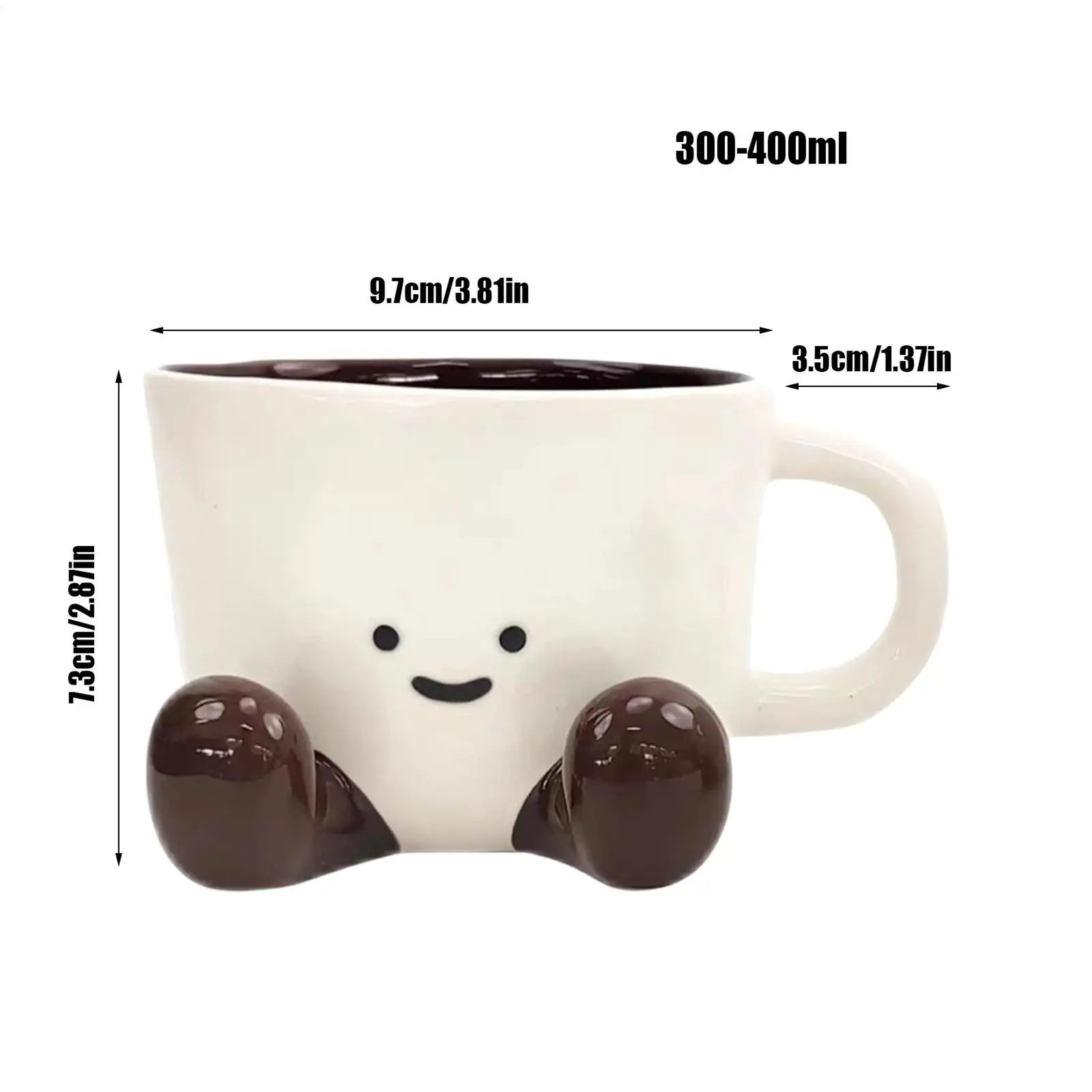 Cute Ceramic Coffee Mug With Feet Decorative Novelty Cup 1