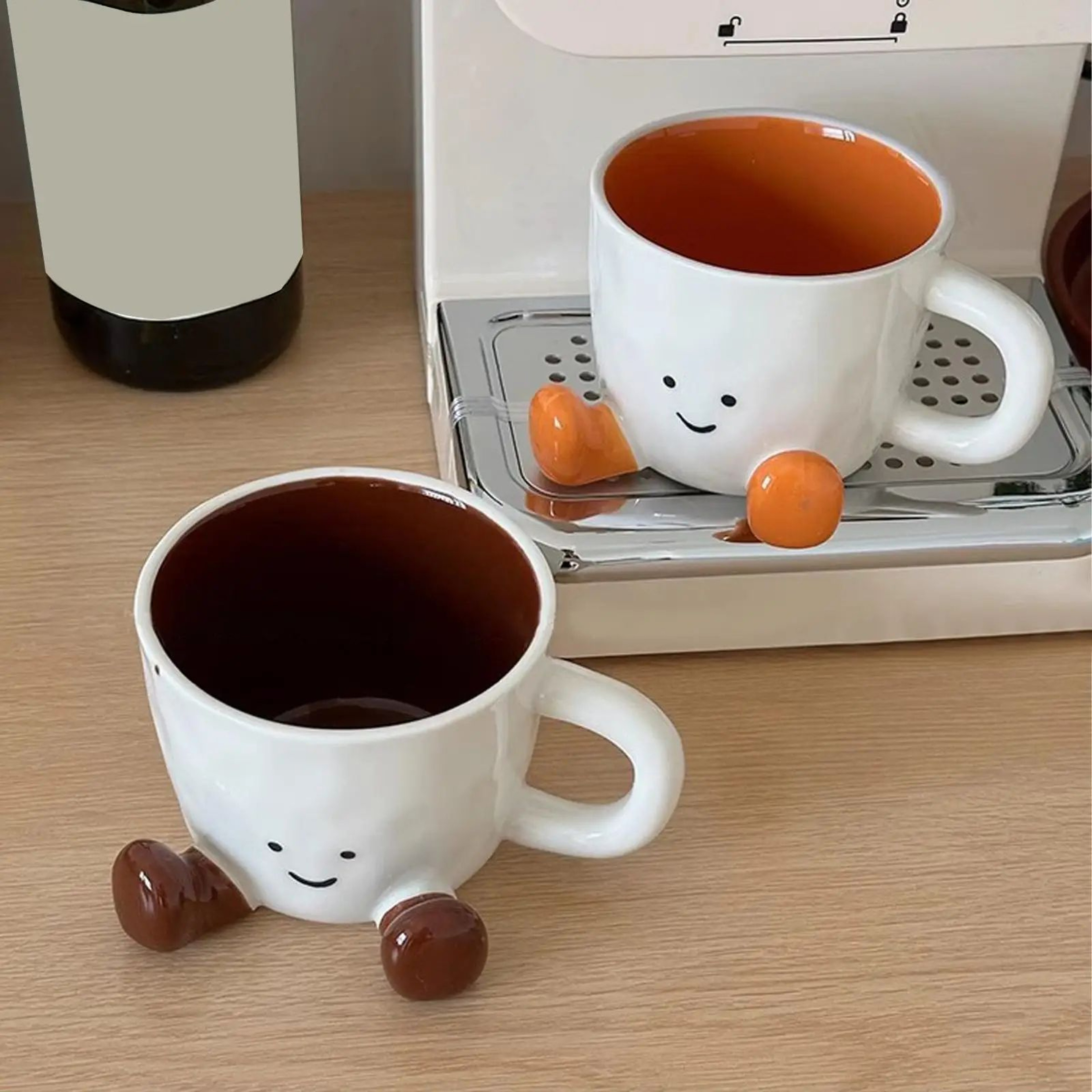 Cute Ceramic Coffee Mug With Feet Decorative Novelty Cup 5