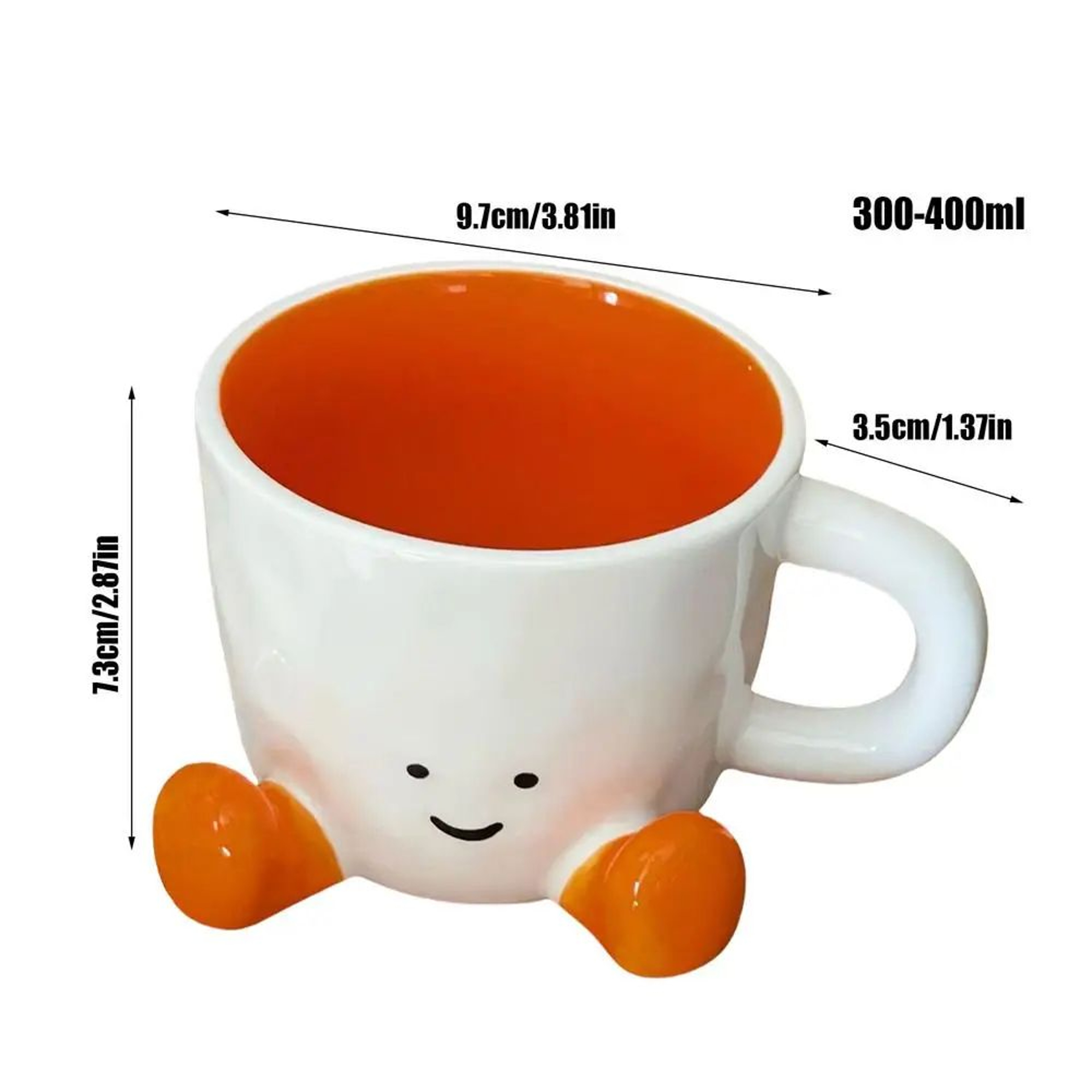 Cute Ceramic Coffee Mug With Feet Decorative Novelty Cup 7