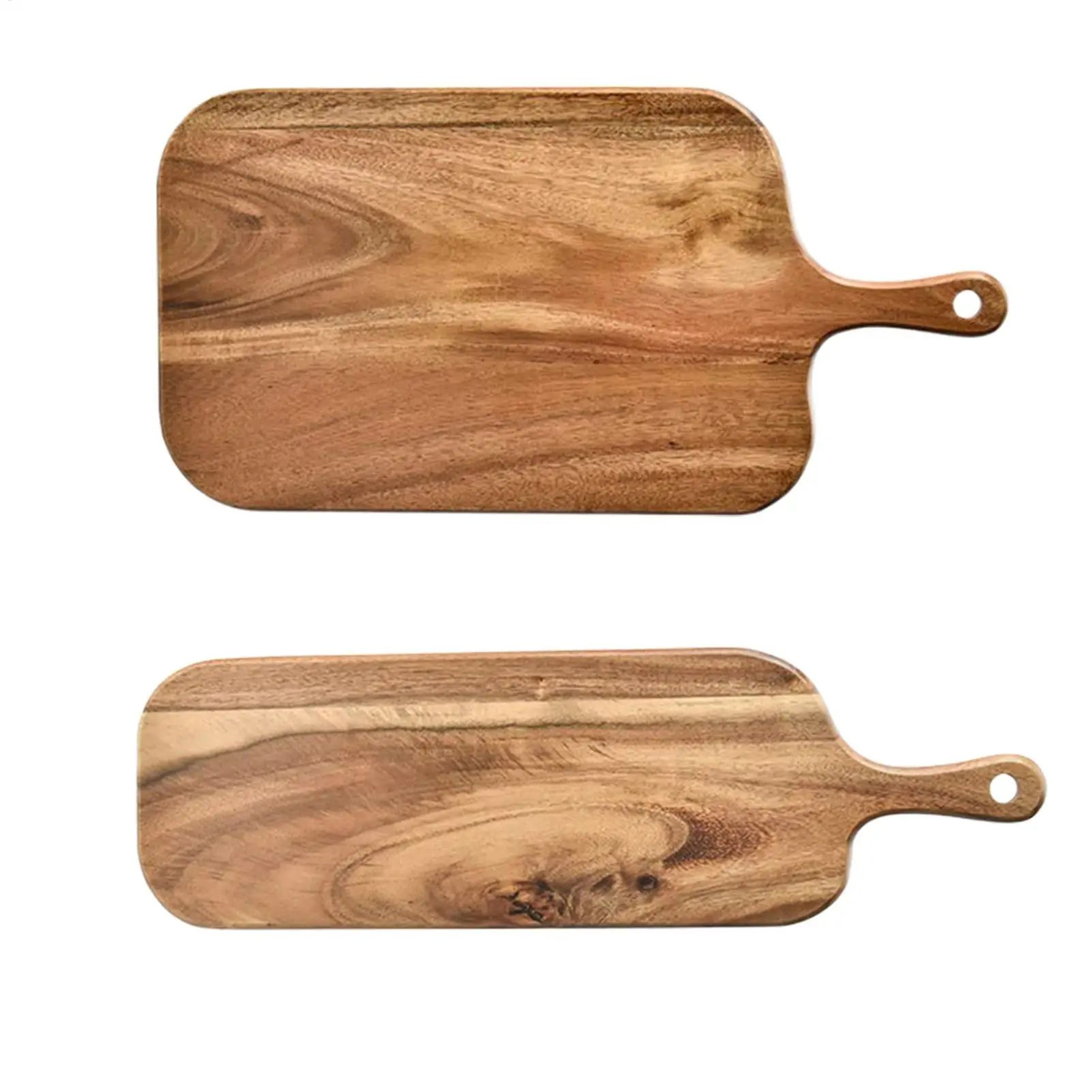 Double Sided Wooden Cutting Board With Handle For Kitchen And Charcuterie Serving 0