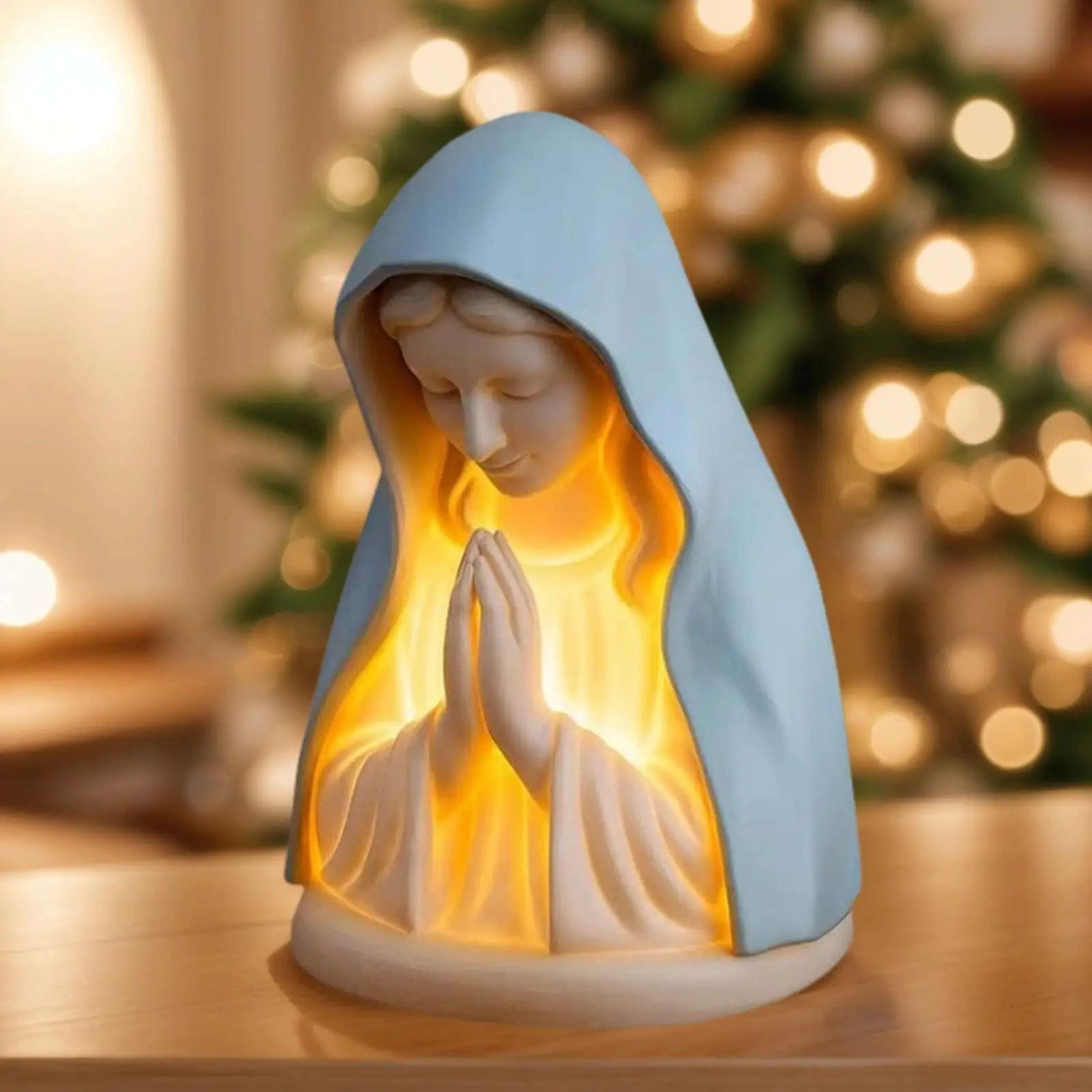 Virgin Mary Night Light Decorative Table Lamp For Prayer Room And Home 2