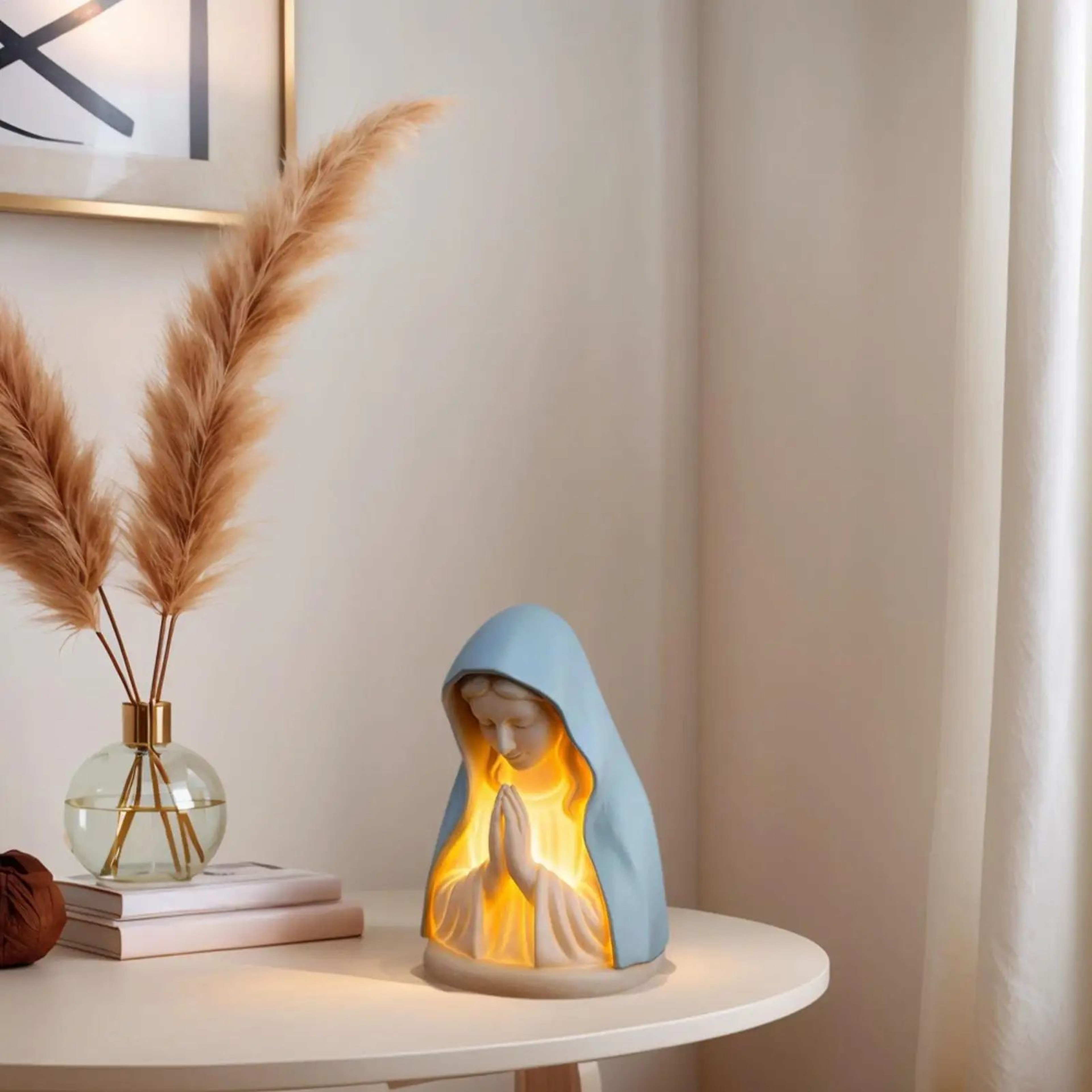 Virgin Mary Night Light Decorative Table Lamp For Prayer Room And Home 5