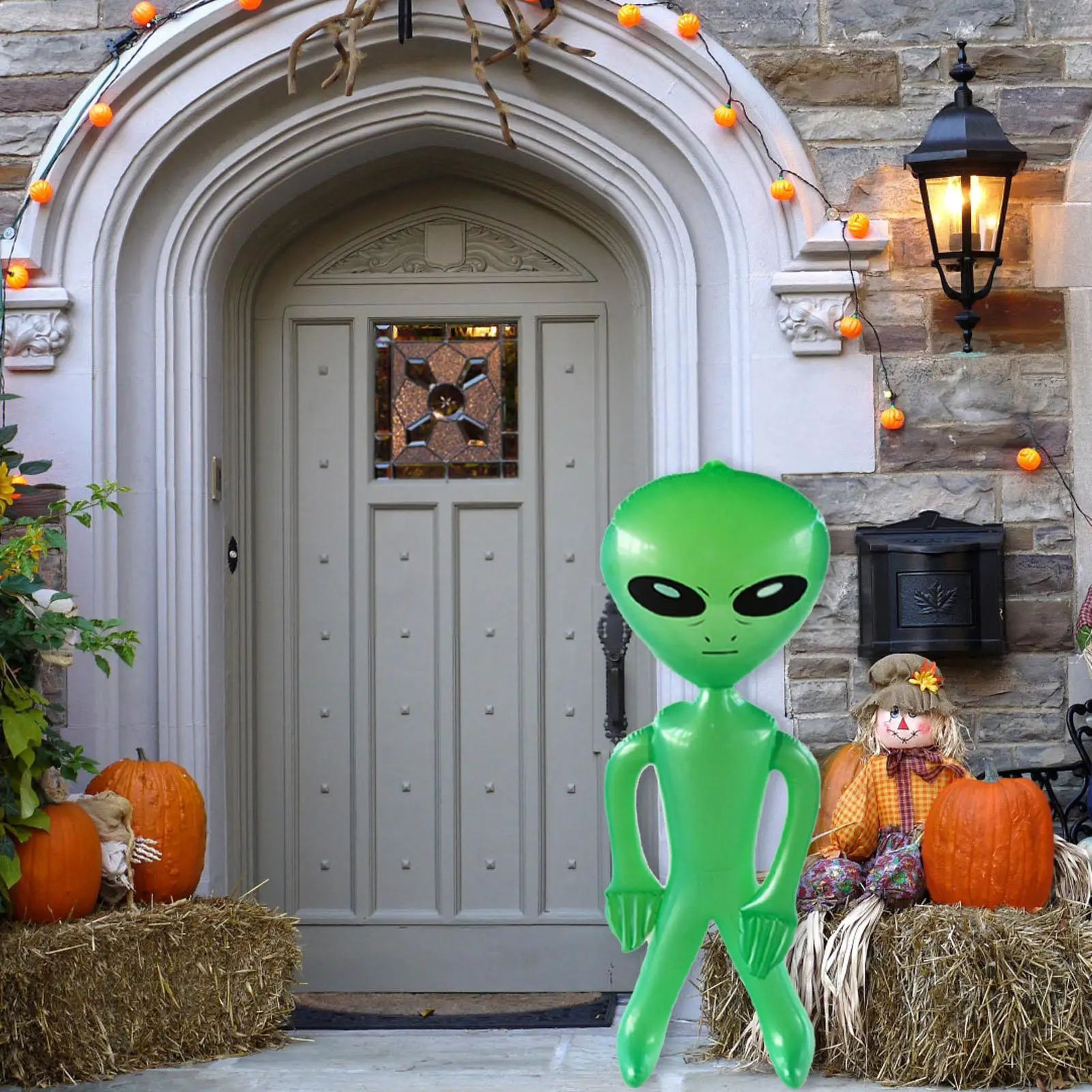 35 Inch Jumbo Inflatable Green Alien Halloween Decoration And Party Photo Prop 5