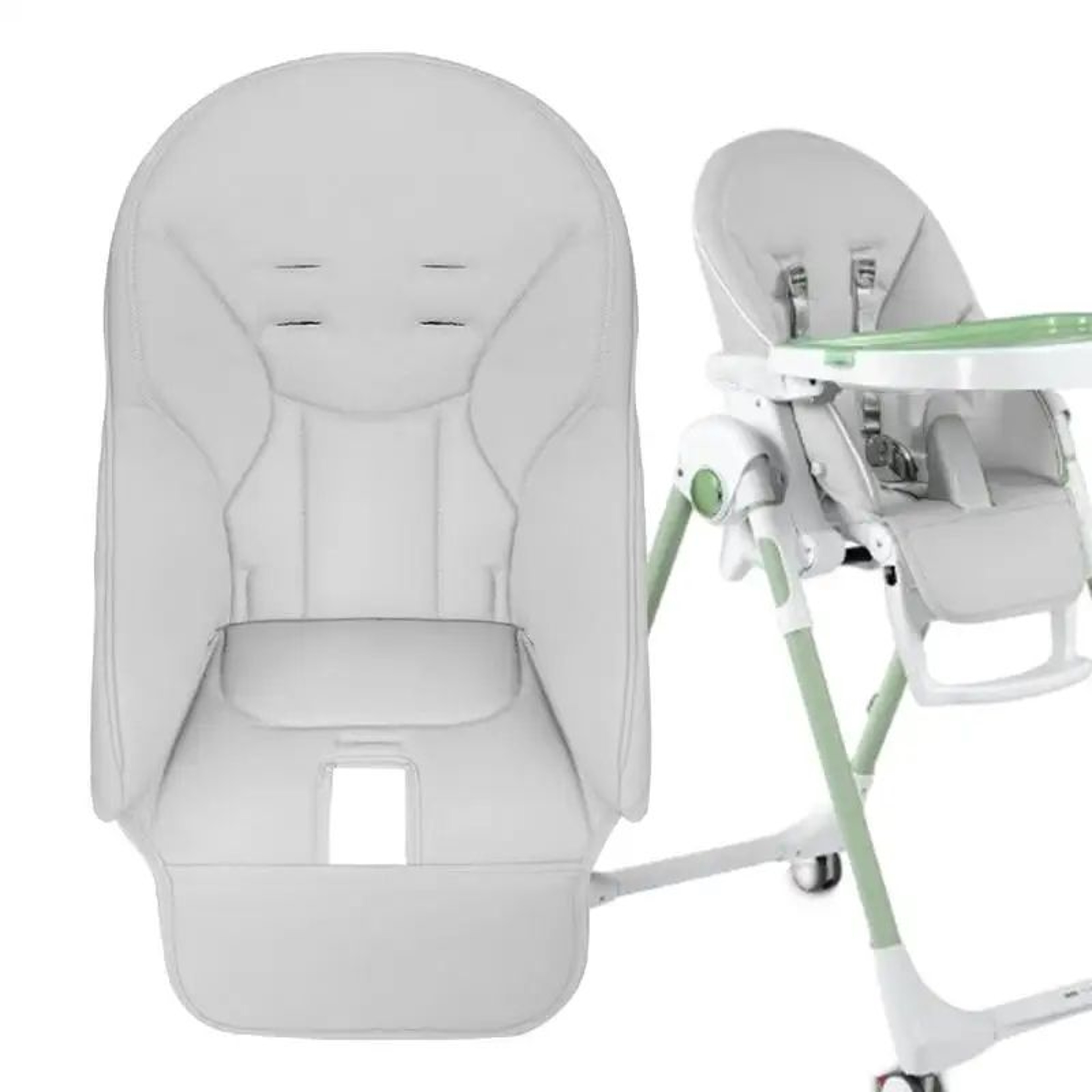 Soft PU Leather Baby High Chair Seat Cover Replacement 4