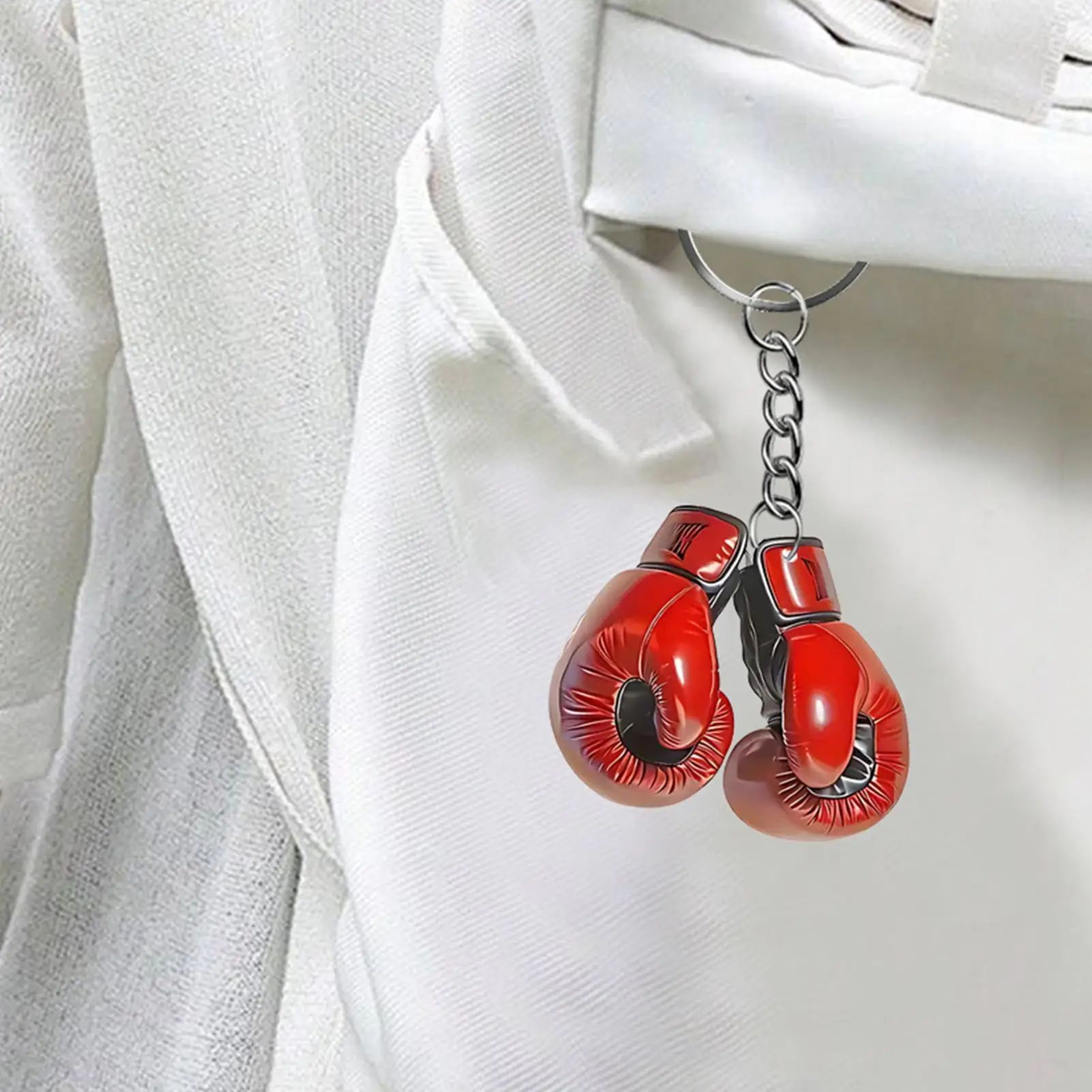 2D Acrylic Boxing Gloves Keychain Sports Bag Charm 5