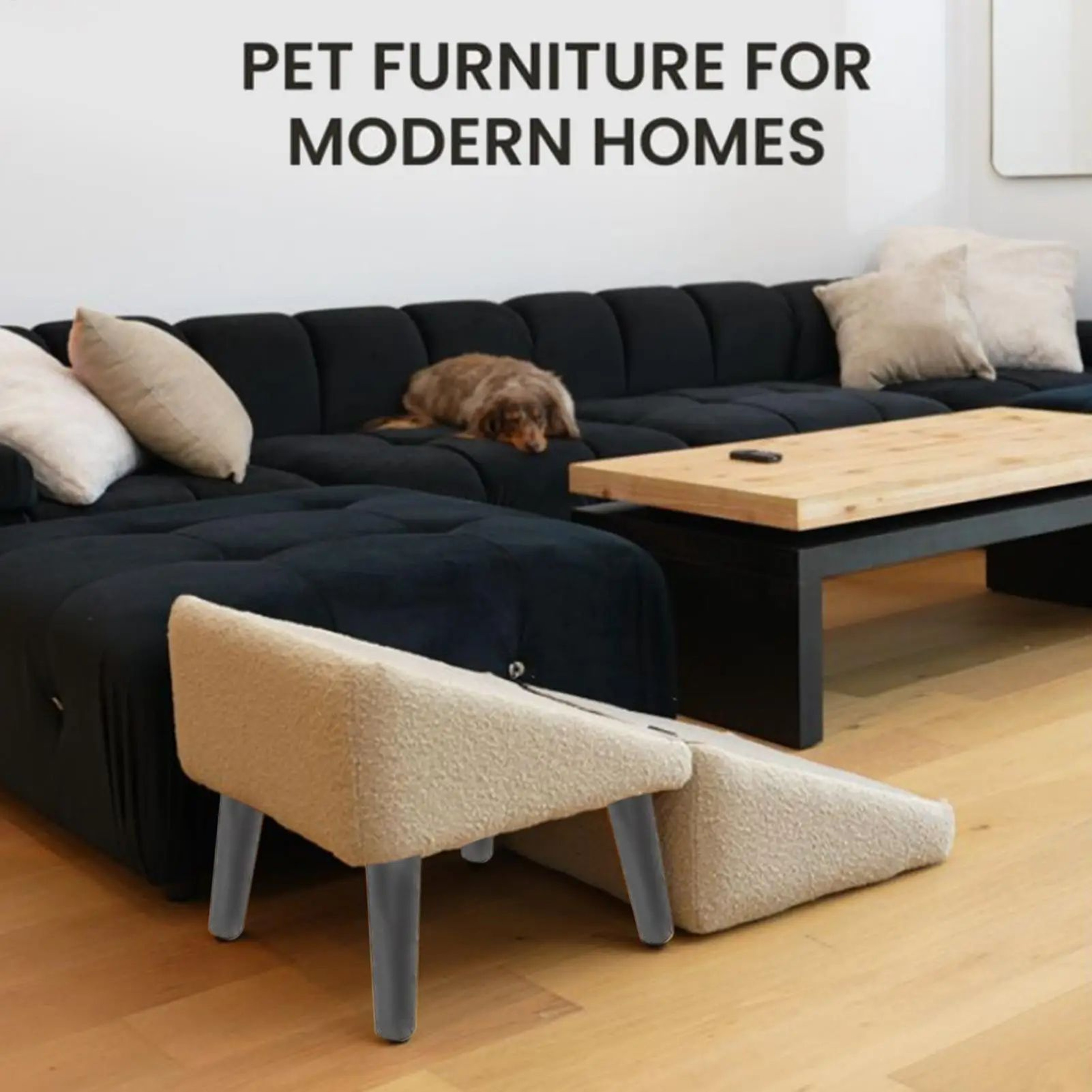 Folding Wooden Dog Stairs And Ramp For Sofa And Bed 5