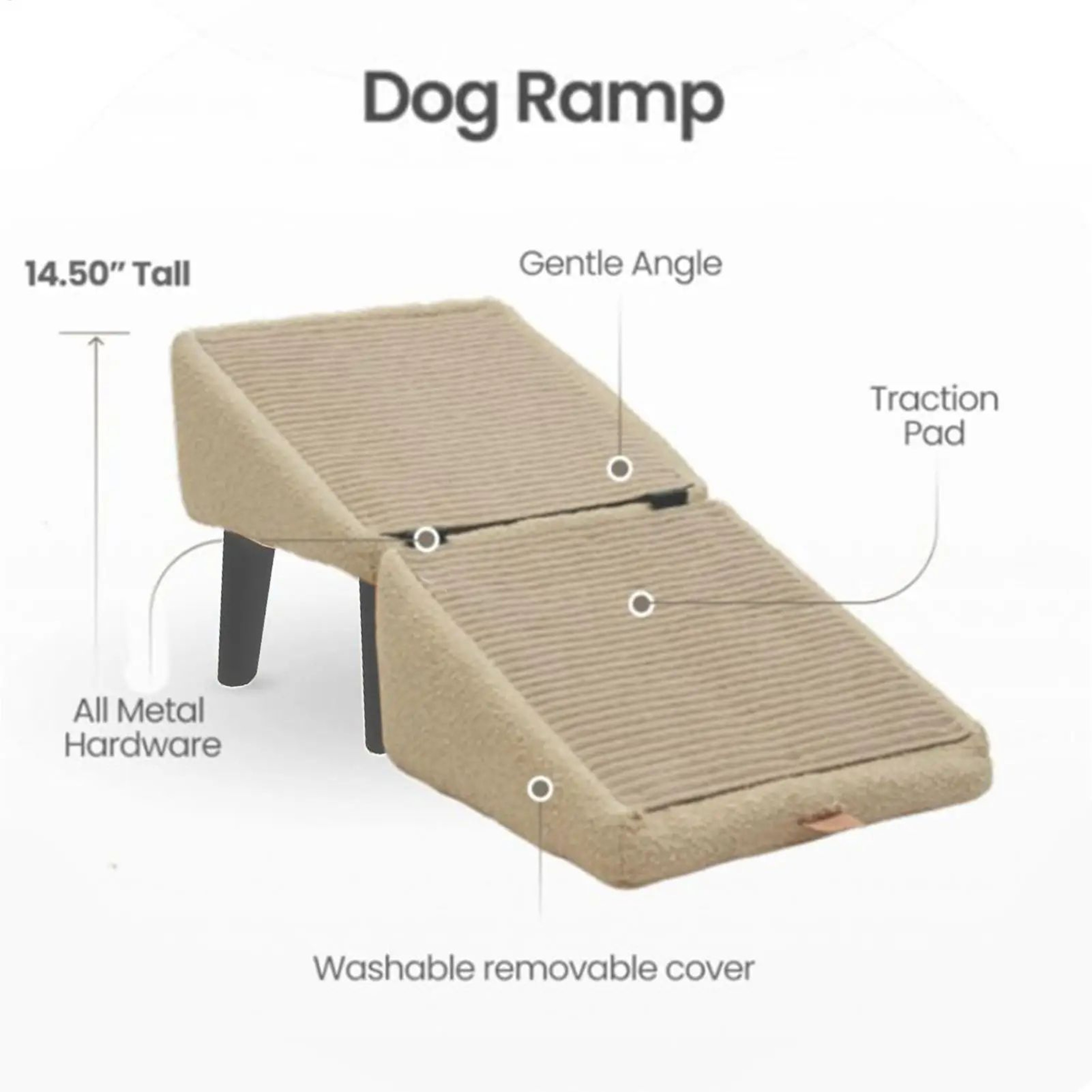 Folding Wooden Dog Stairs And Ramp For Sofa And Bed 3