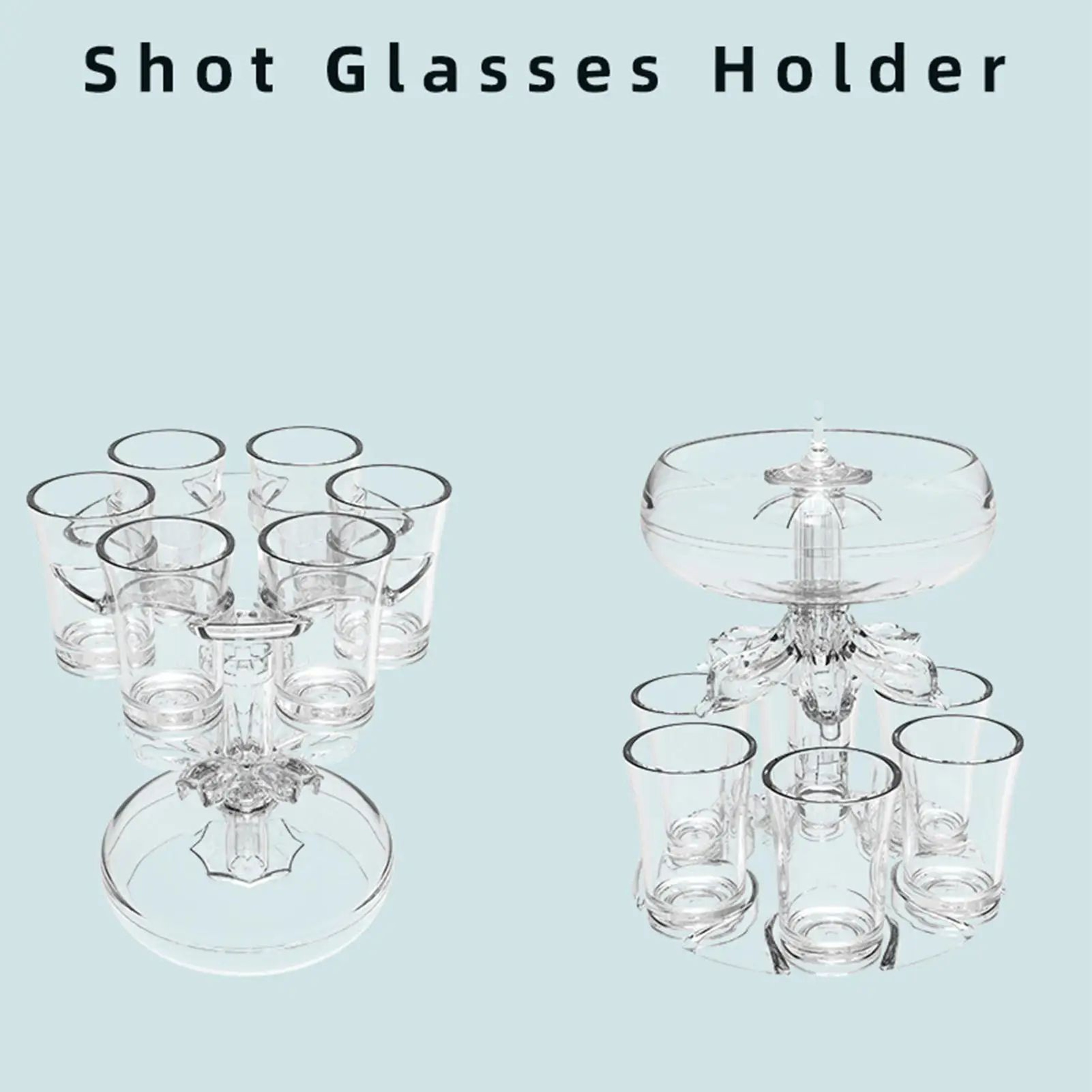 6 Shot Liquor Dispenser Cocktail Pourer With Glass Holder For Parties 3