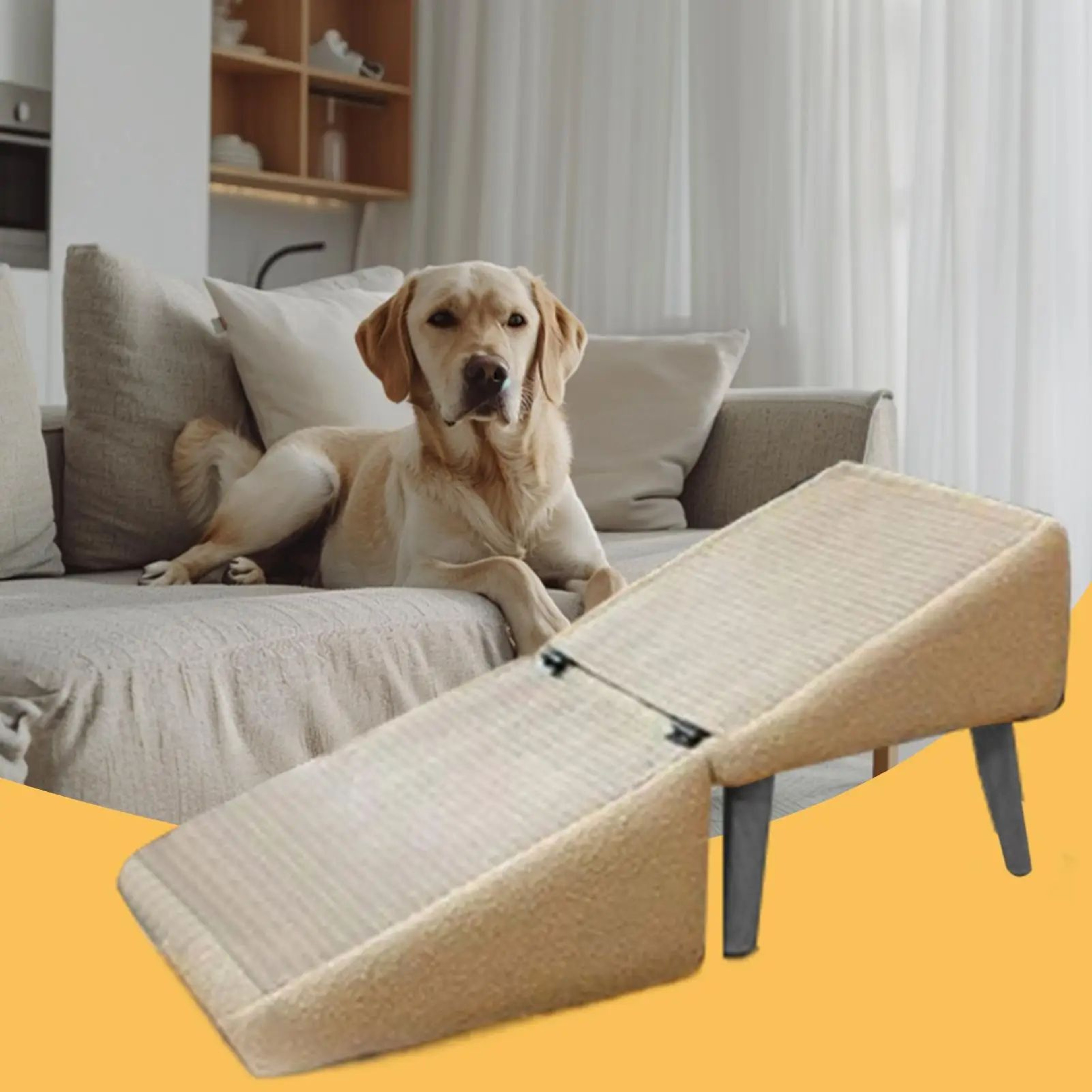 Foldable NonSlip Dog Ramp And Pet Stairs For Beds And Cars 3