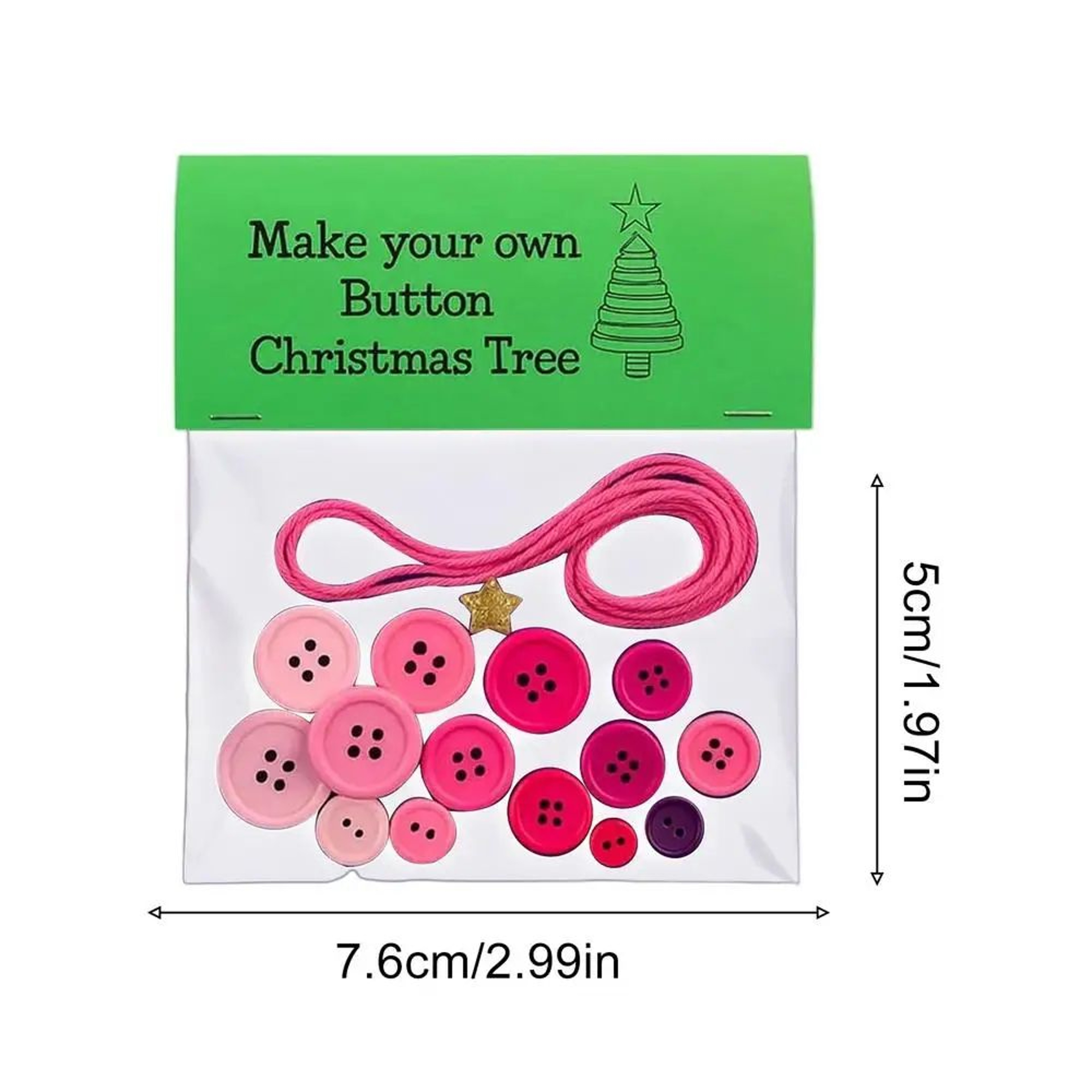 Santa And Snowman Button Christmas Ornament Craft Kit 8