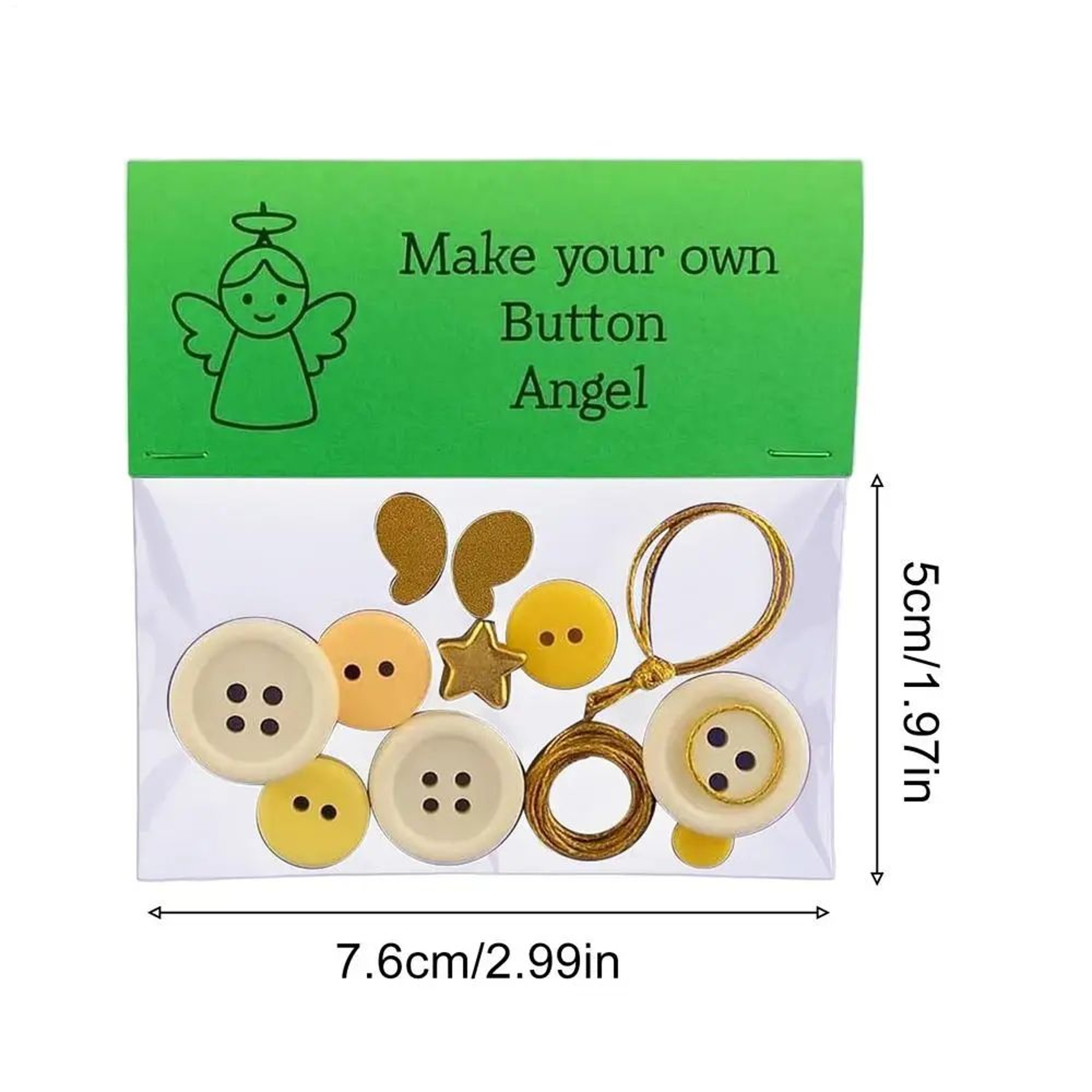 Santa And Snowman Button Christmas Ornament Craft Kit 9