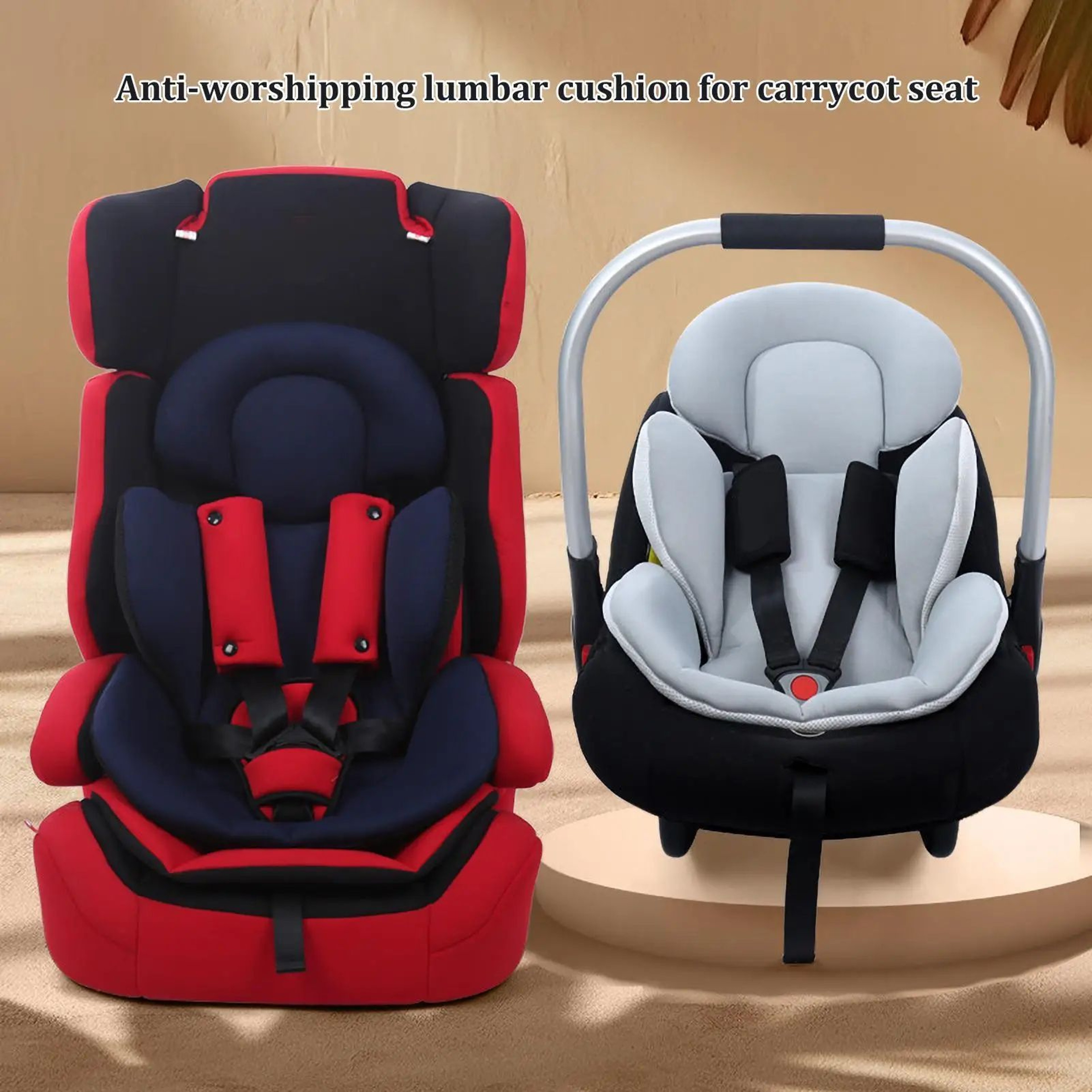 Soft Baby Stroller Cushion With Head And Body Support 0