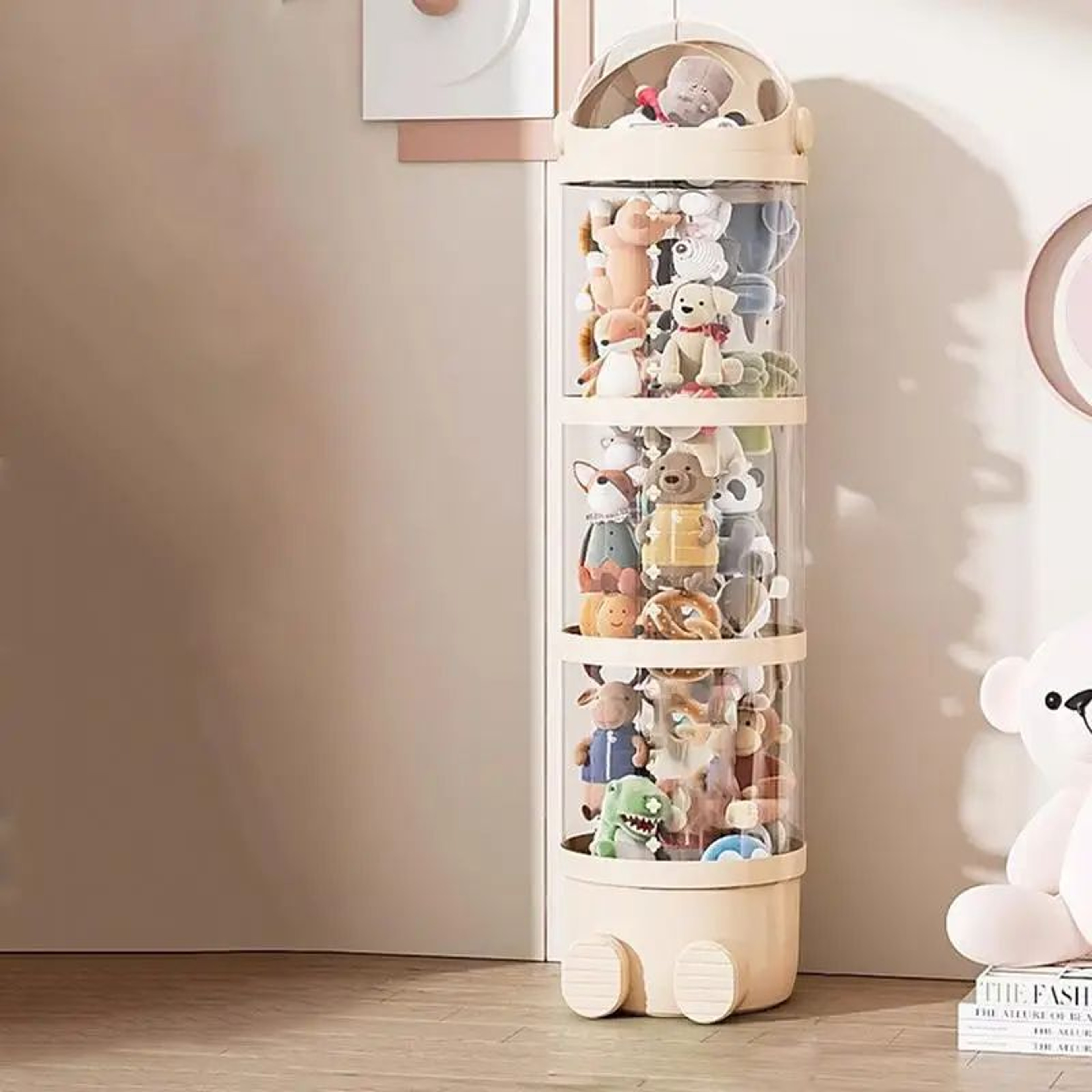 Vertical Clear Stuffed Animal Storage Tube Organizer 4