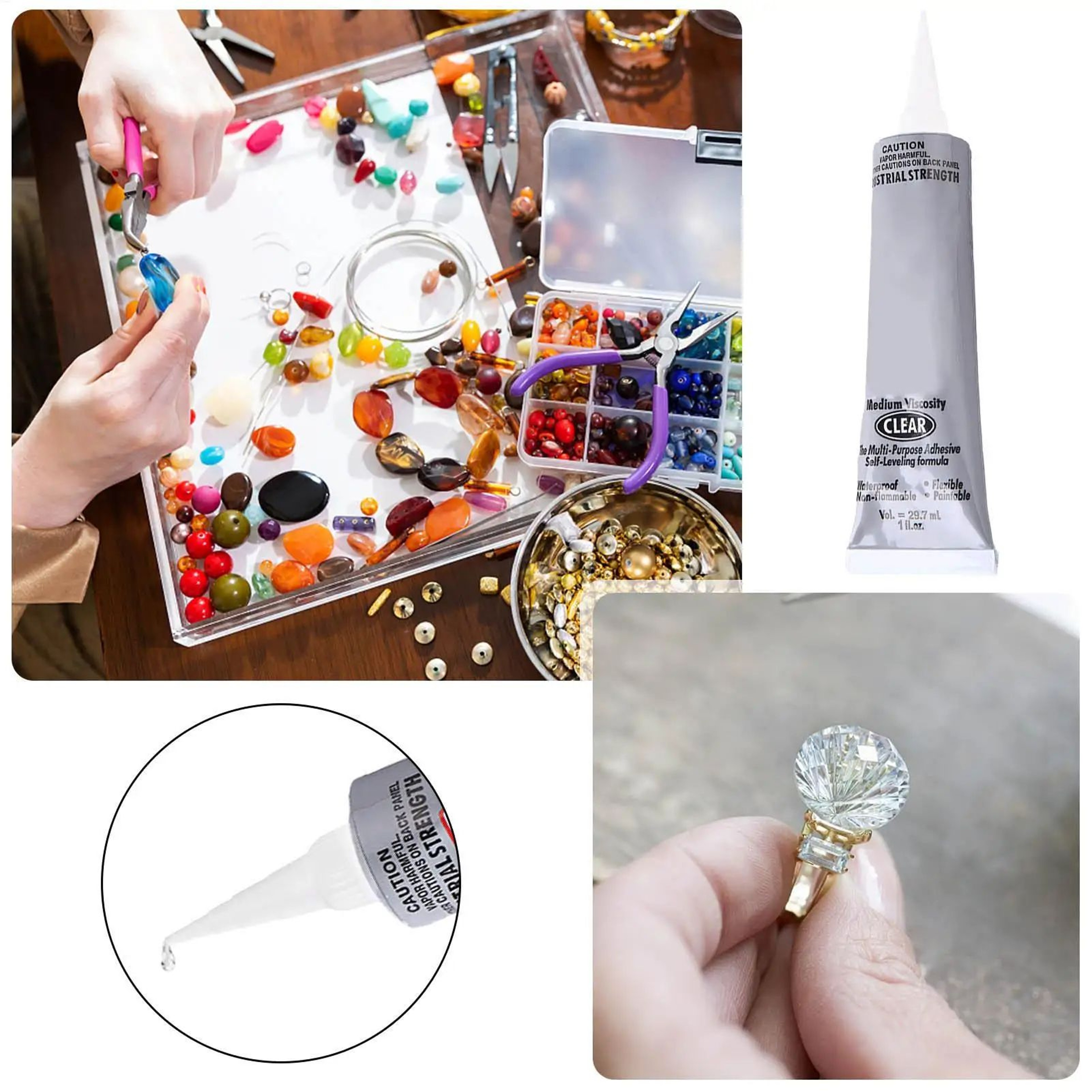 Clear Waterproof Rhinestone Glue For Jewelry And DIY Crafts 2