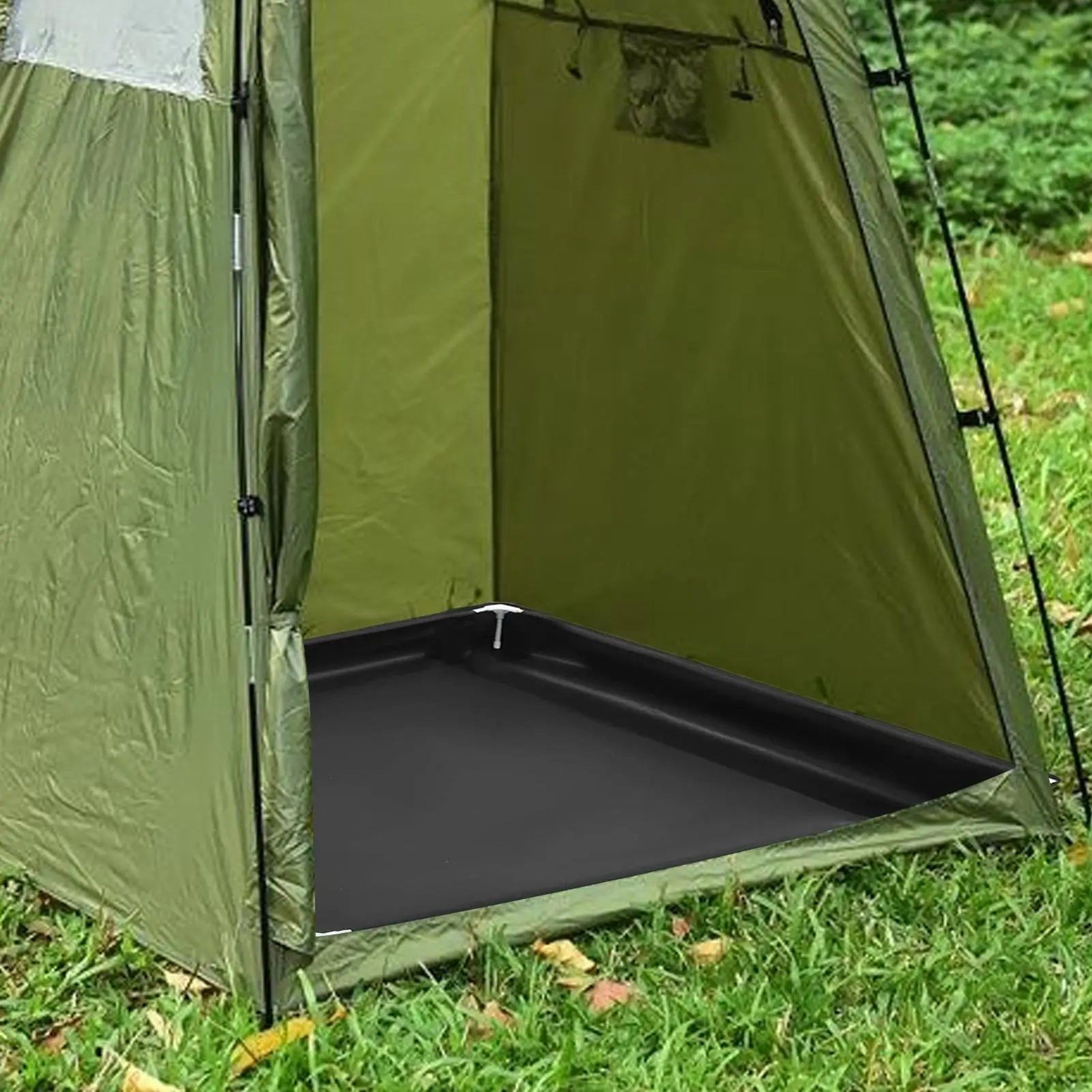 Foldable Portable Camping Shower Pan With Drain Pipe For Outdoor And RV Use 5