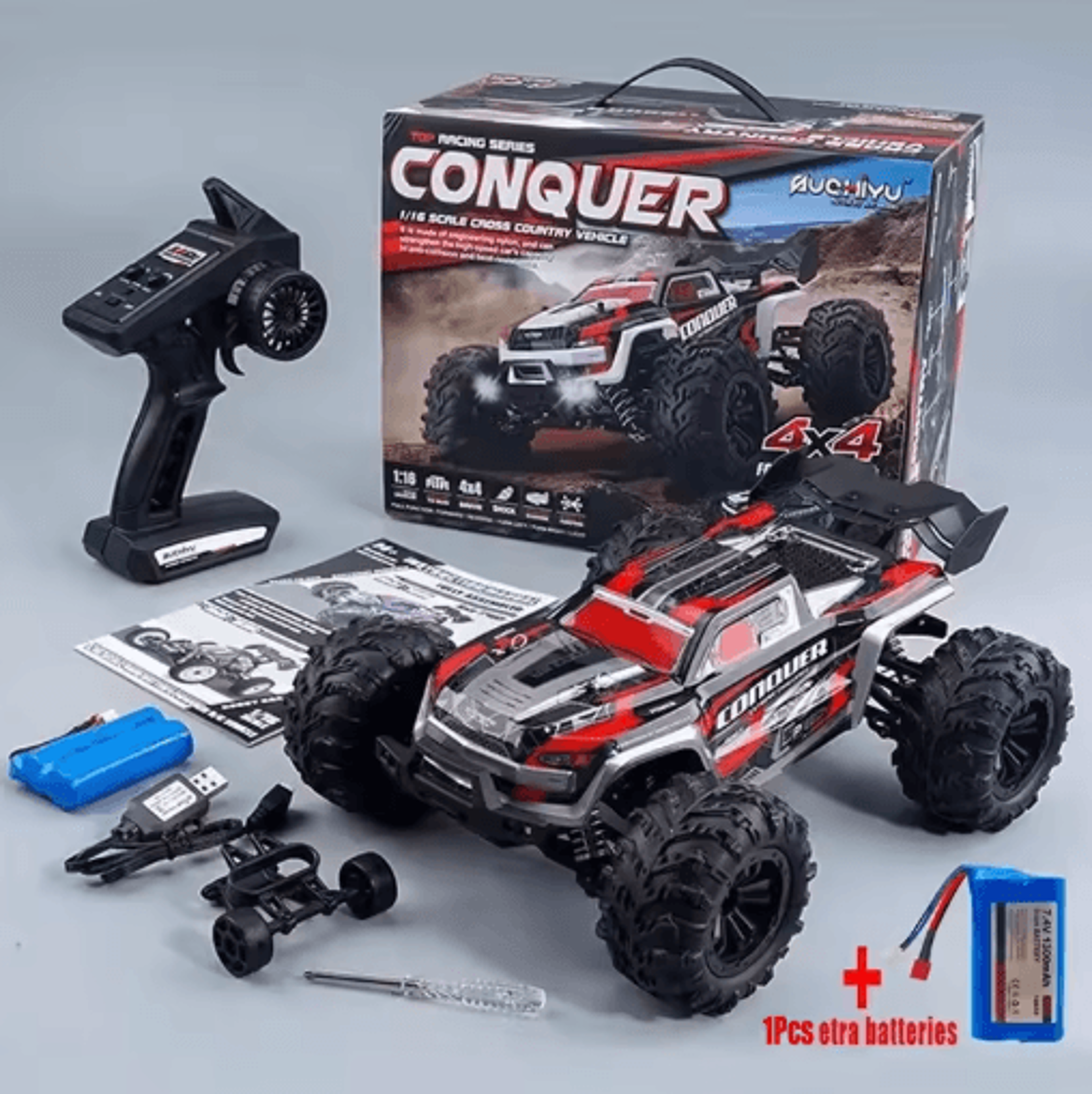WLtoys 1 16 High Speed RC Monster Truck 50km H 4WD Off Road Remote Control Car 1