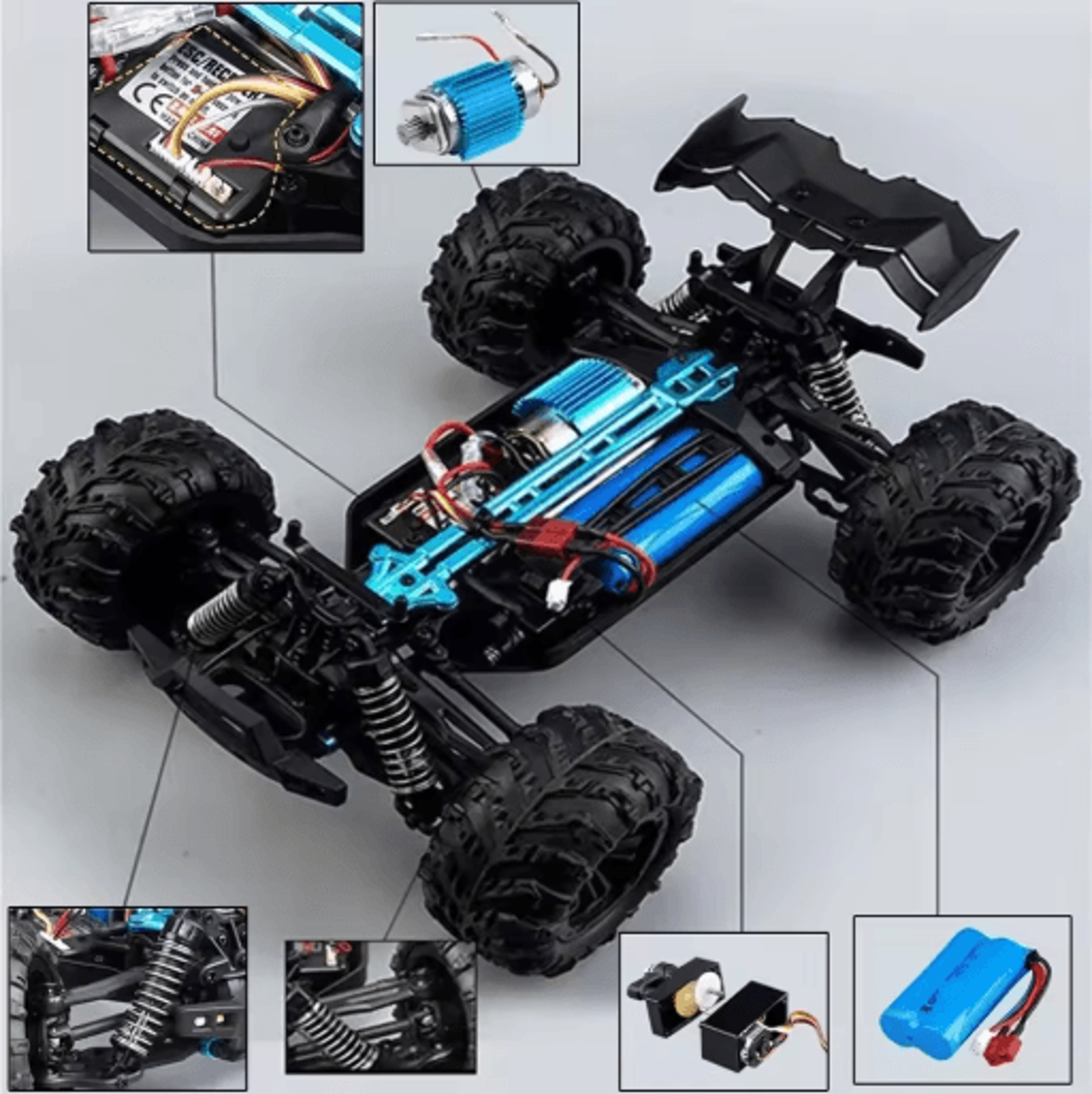 WLtoys 1 16 High Speed RC Monster Truck 50km H 4WD Off Road Remote Control Car 6