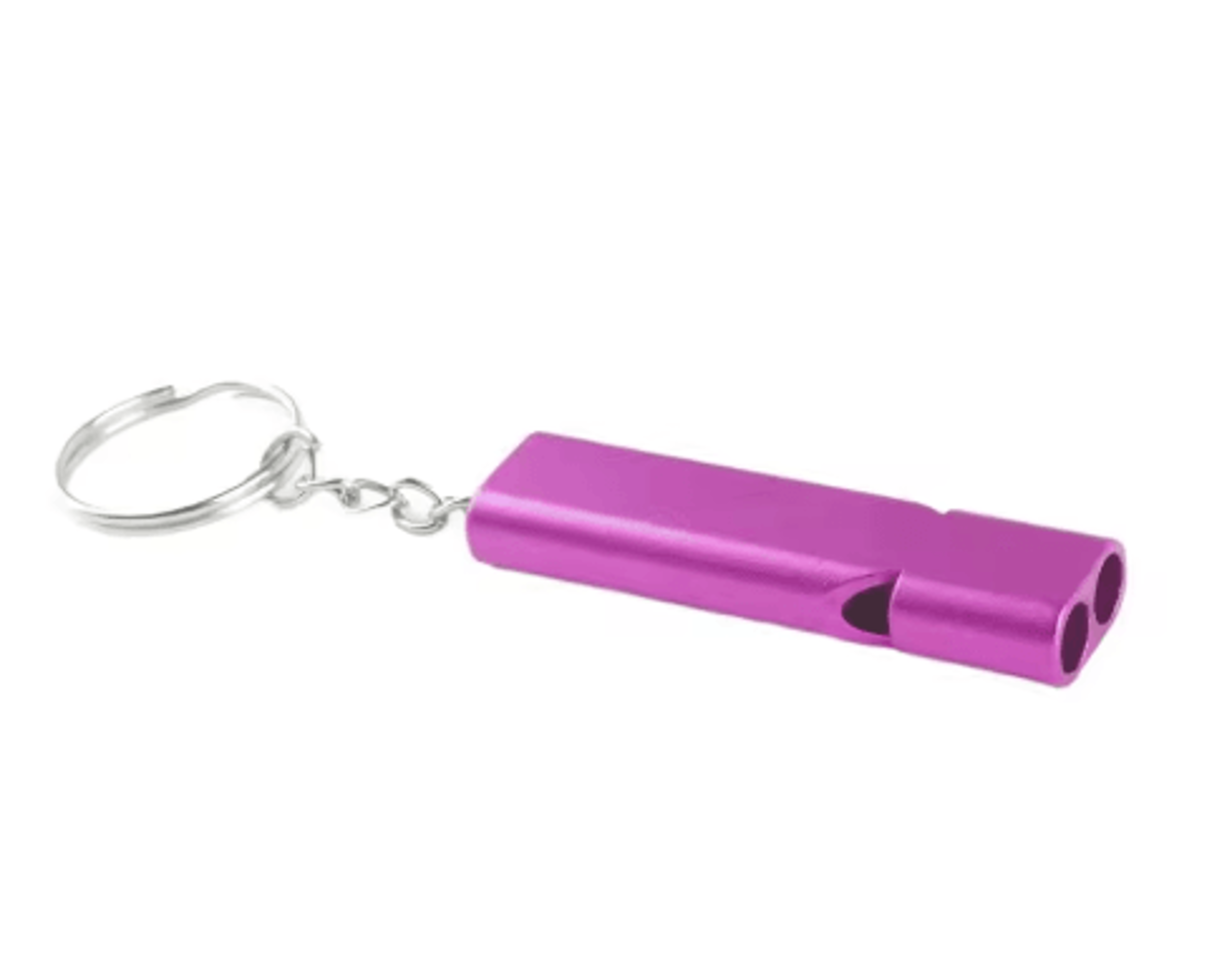 Emergency Whistle Keychain Aluminum Alloy Double Hole Survival Whistle For Outdoor Safety 1