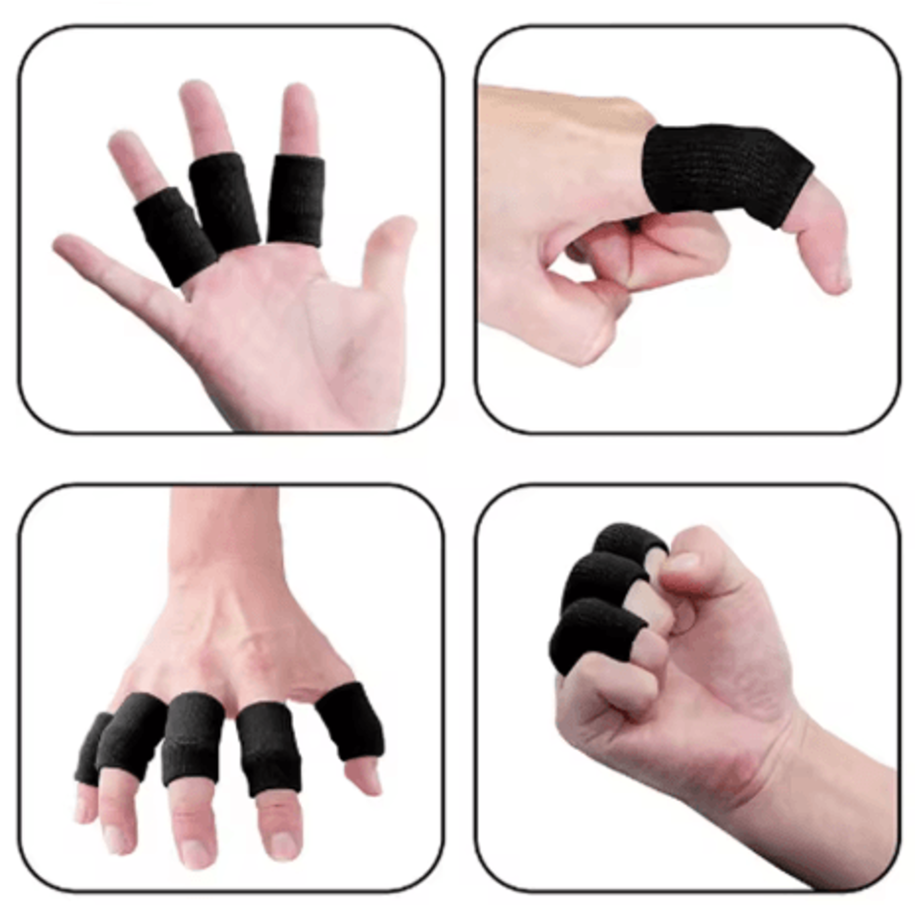 10 Pack Finger Brace Splints Breathable Elastic Thumb And Finger Support Stabilizers For Golf 9