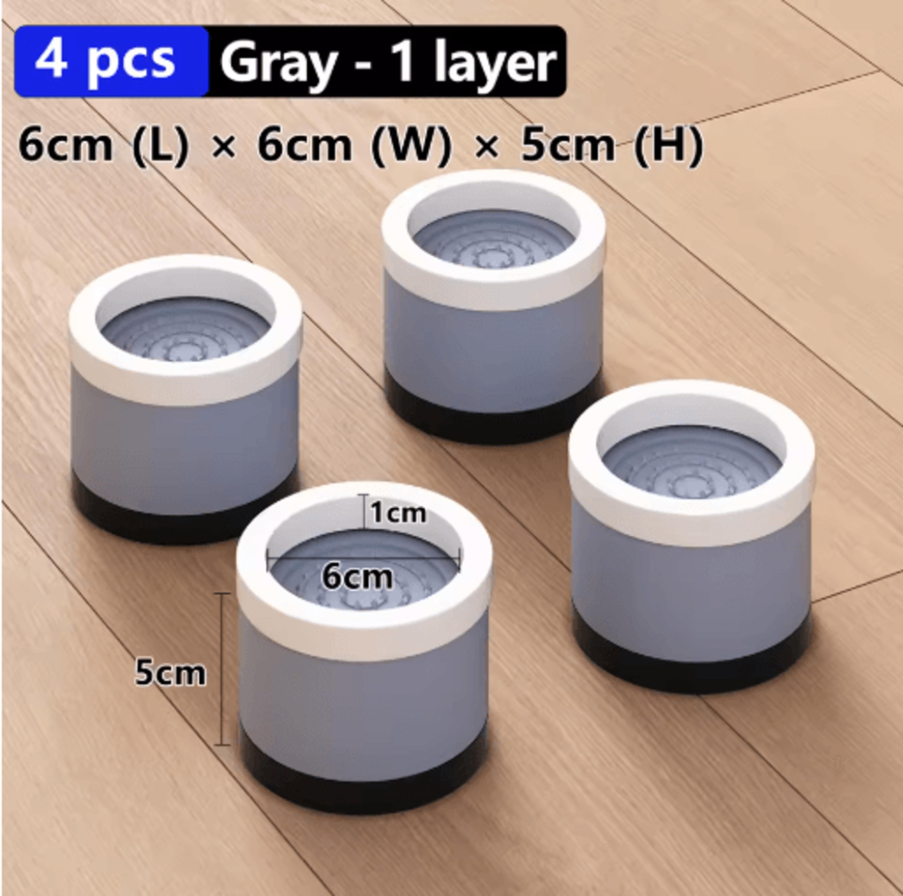 Stackable Furniture Heightening Foot Pads Adjustable Table Cabinet And Bed Leg Risers 3