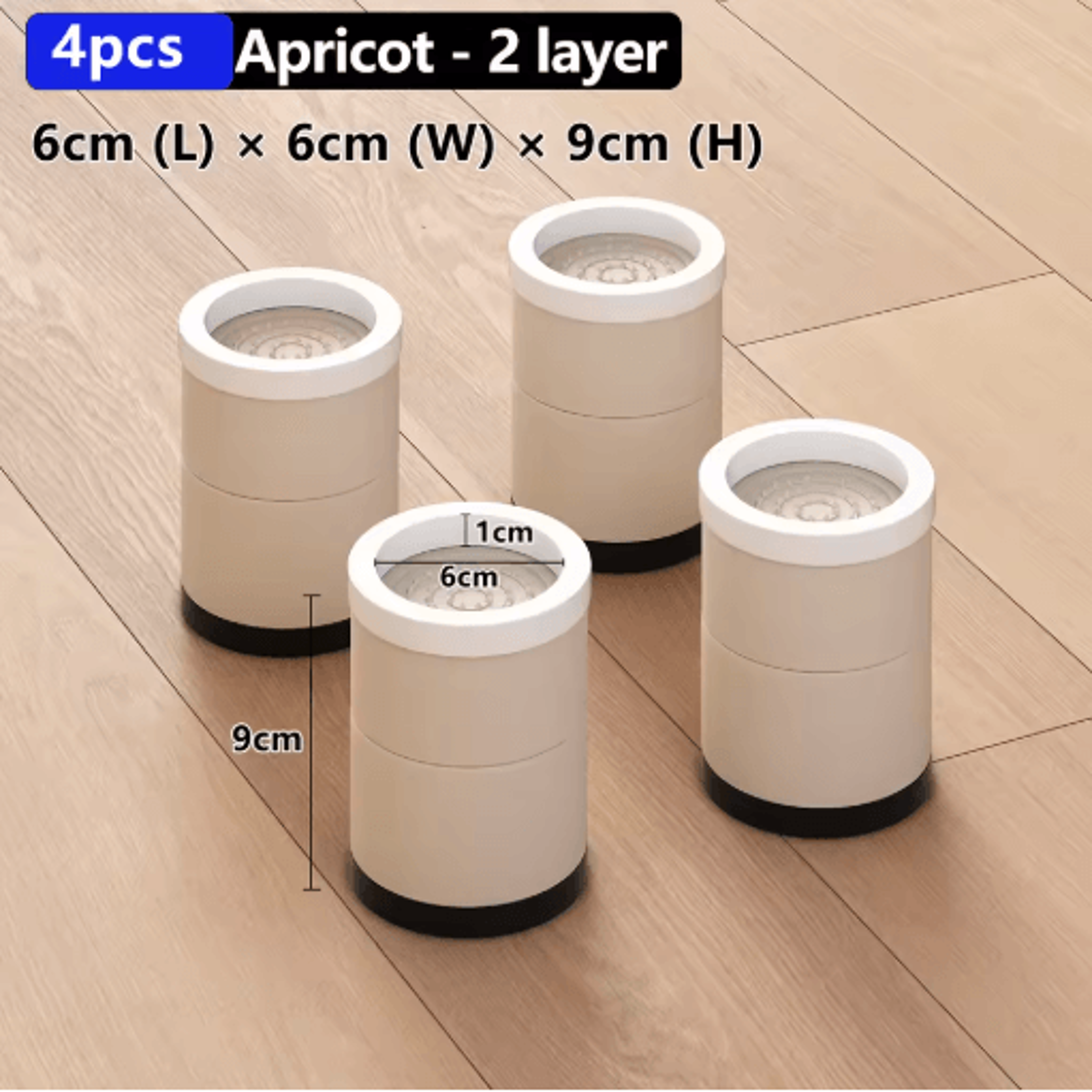 Stackable Furniture Heightening Foot Pads Adjustable Table Cabinet And Bed Leg Risers 8