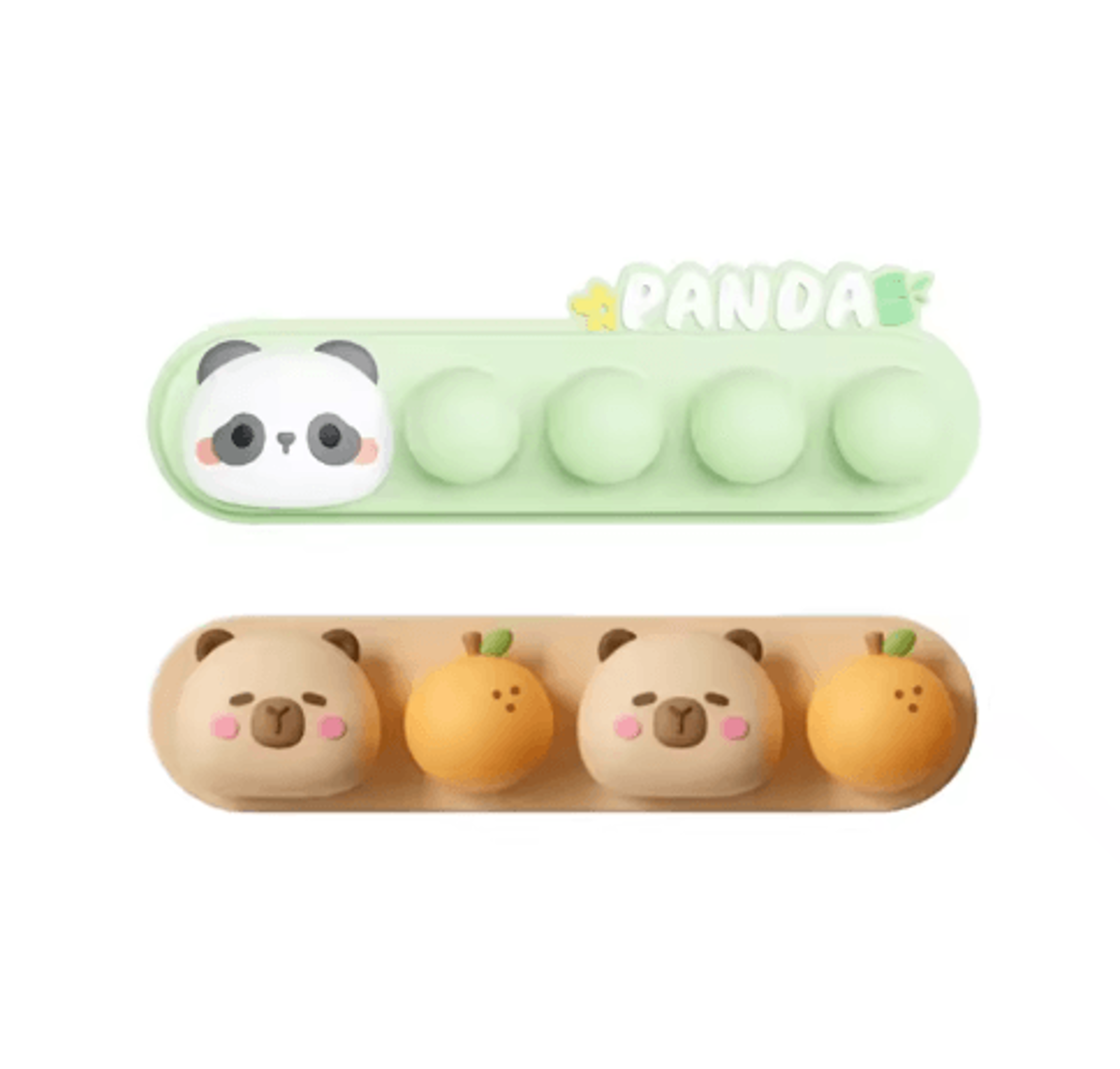 Capybara Desktop Cable Organizer Cute Silicone Punch Free Holder For Charging And Data Cables 2