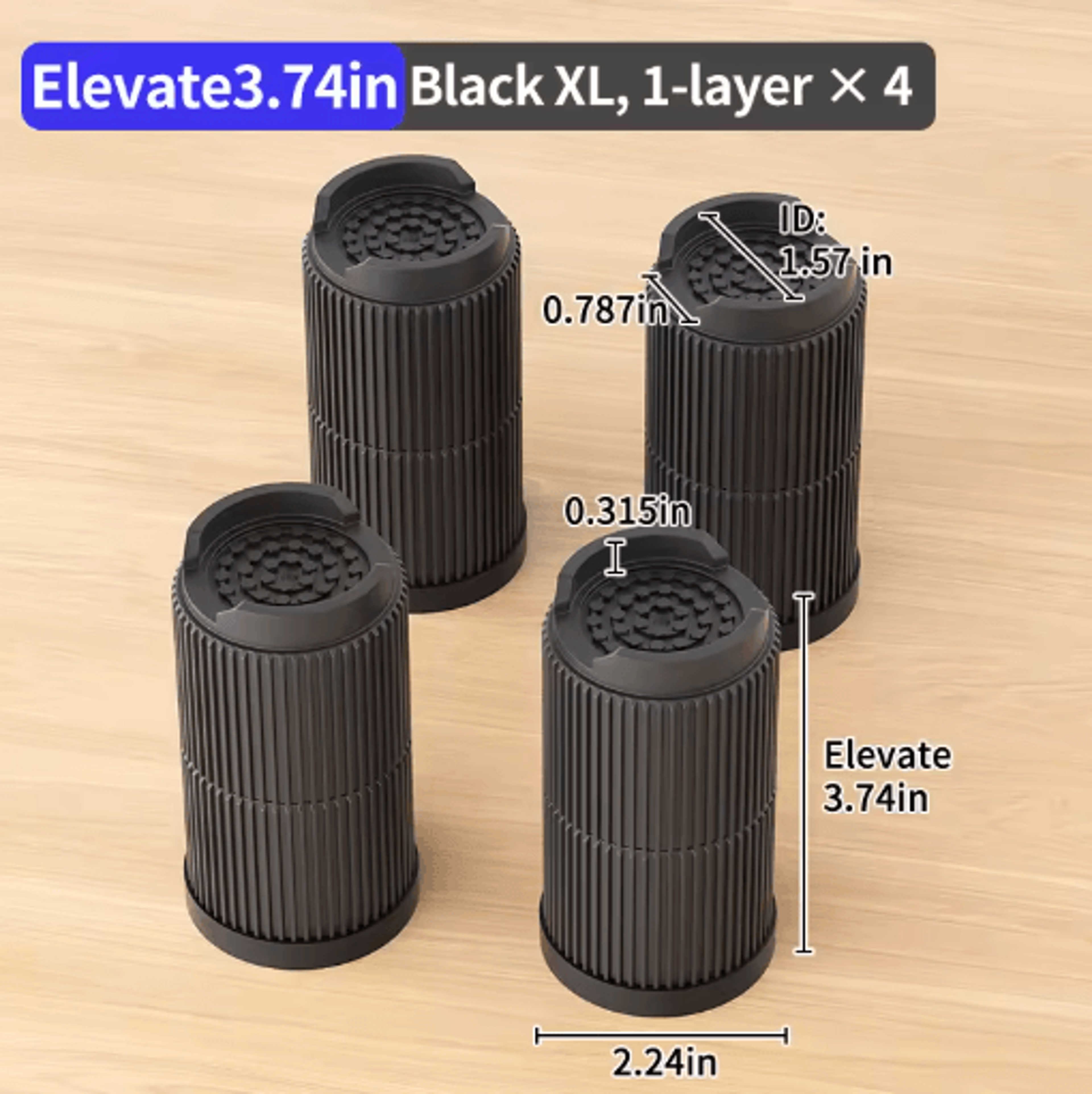 Adjustable Height Furniture Risers Multi Size Leg Protectors For Sofa Bed And Chair 8