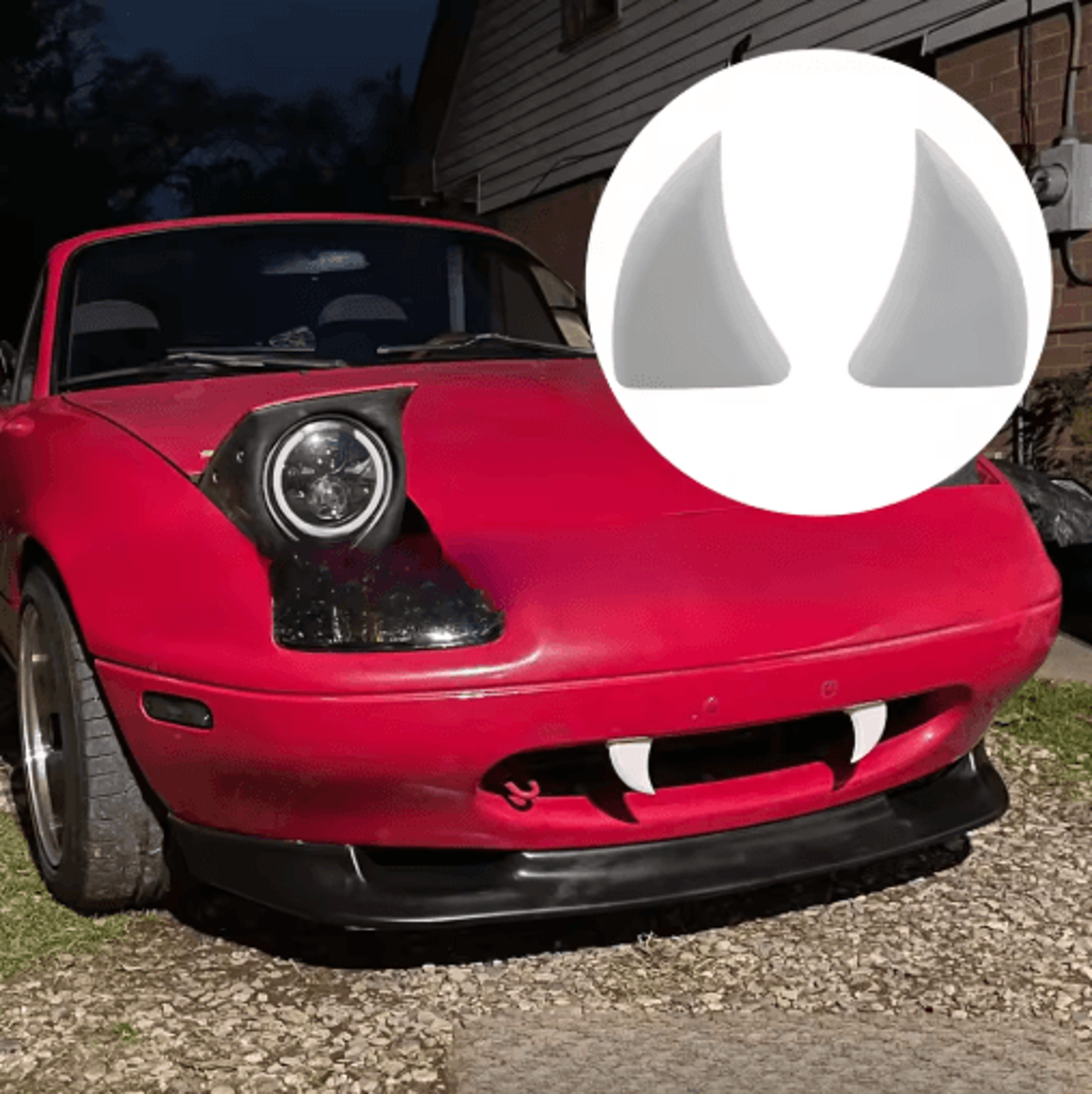 3D Printed Teeth Car Grille Decor Custom Front Grille Styling Accessory For Halloween And Auto Modi 3