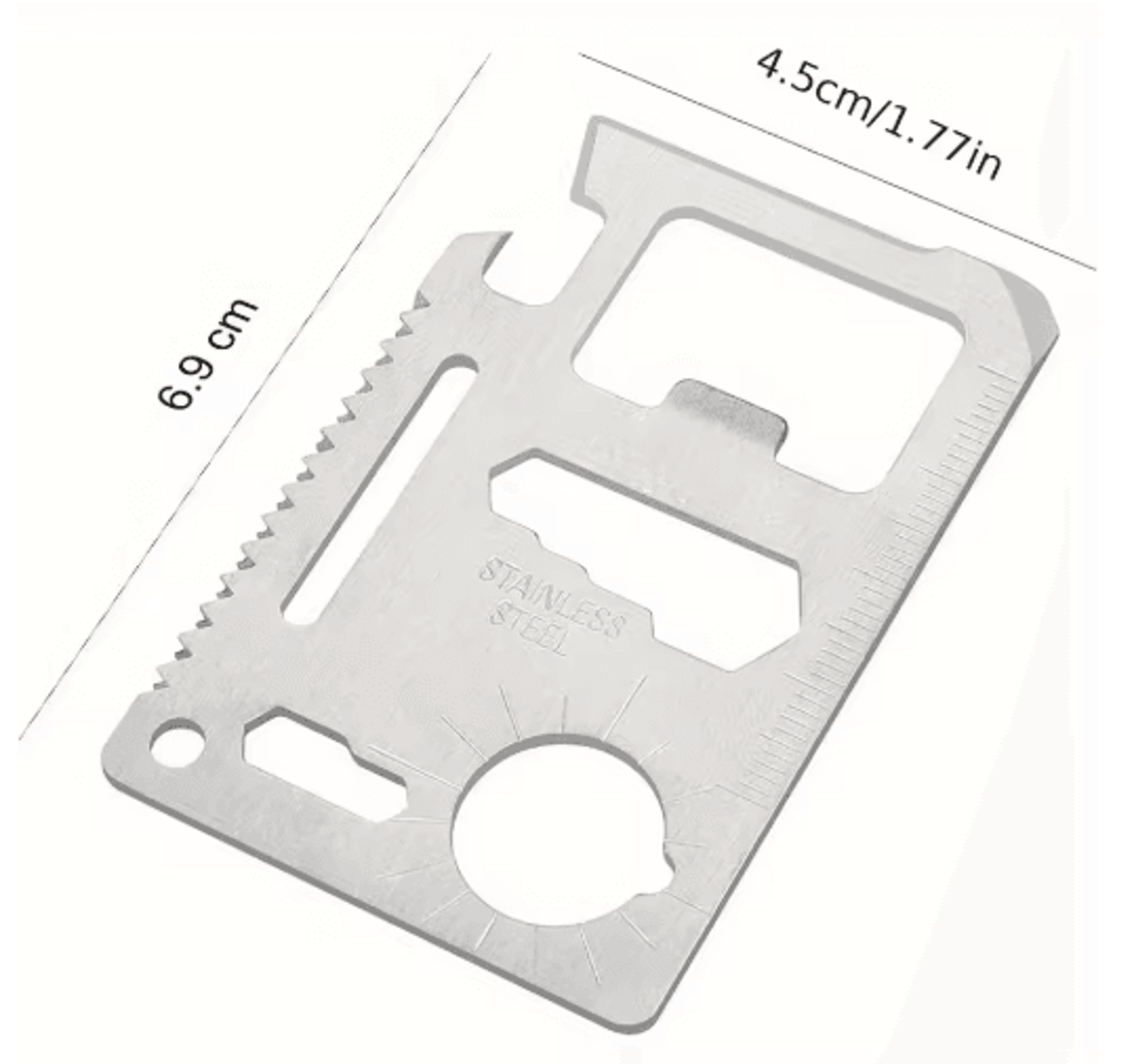 11 In 1 Credit Card Multi Tool Wallet Size Survival Tool With Knife And Bottle Opener 4