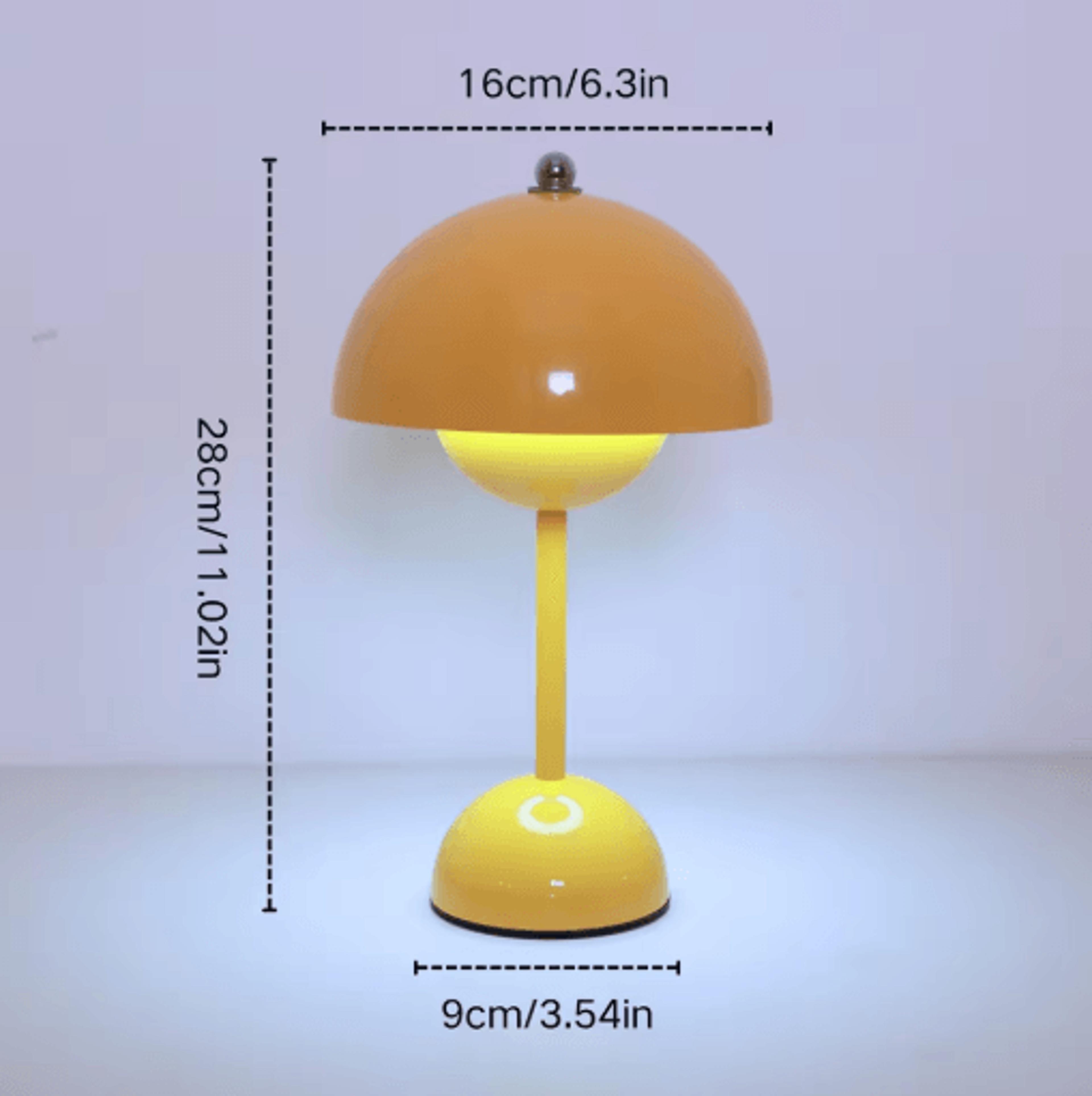 USB Rechargeable LED Flower Bud Desk Lamp Touch Control Three Color Ambient Light 1