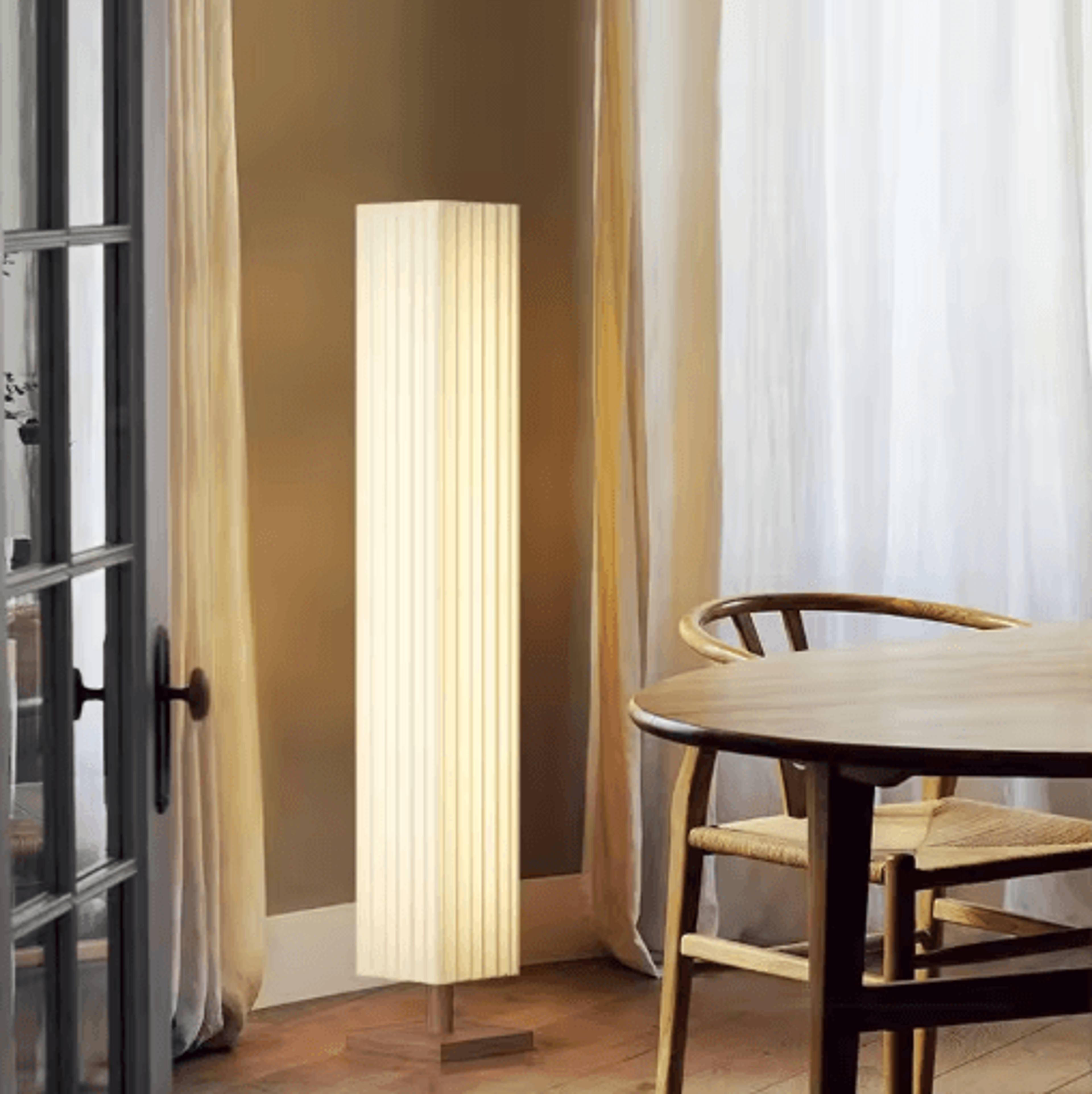 Fabric LED Floor Lamp Decorative Wooden Standing Light For Living Room And Bedroom 6