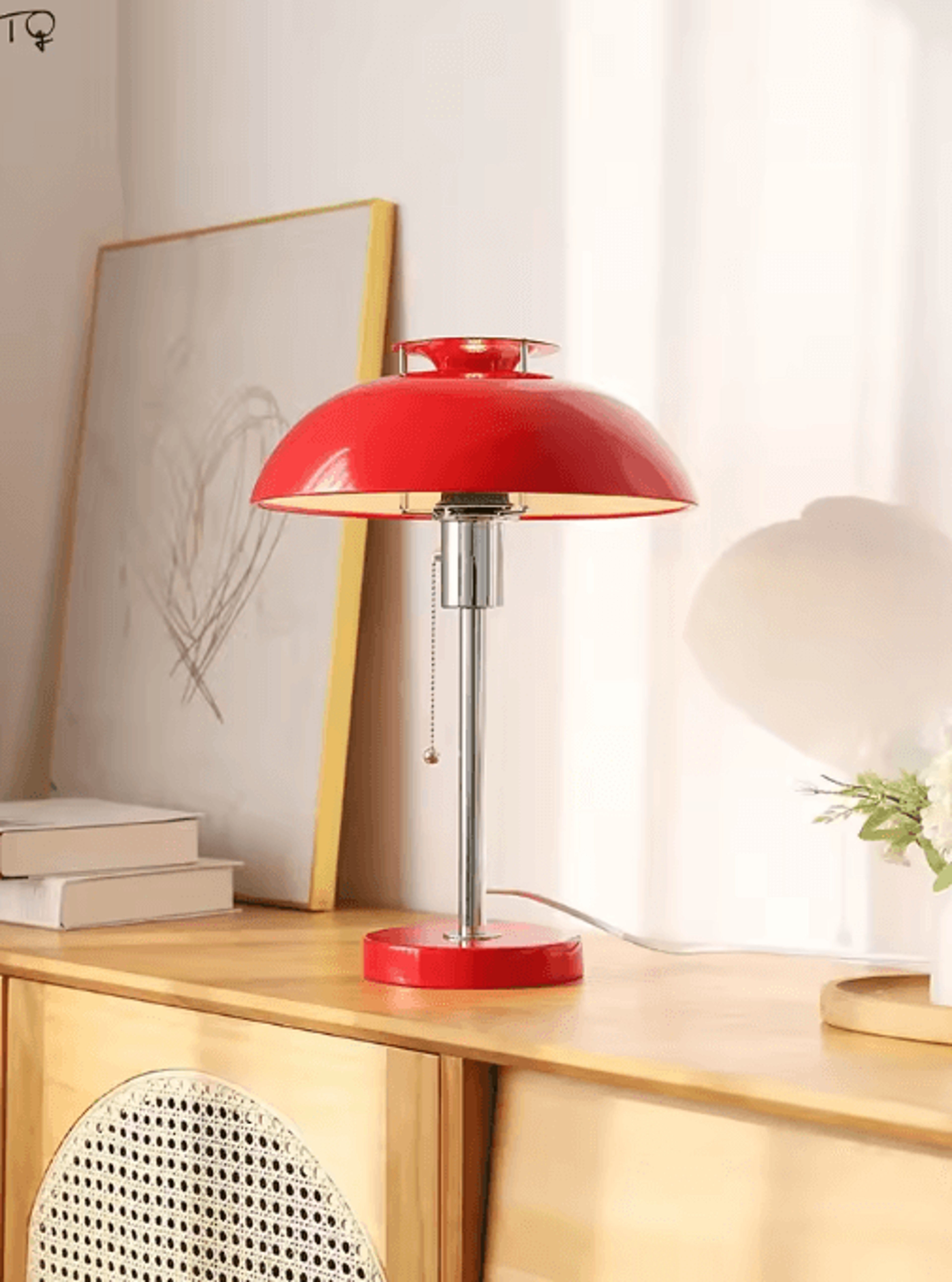 LED Dimmable Mushroom Table Lamp Antique Style Decorative Night Light For Bedroom And Study 0