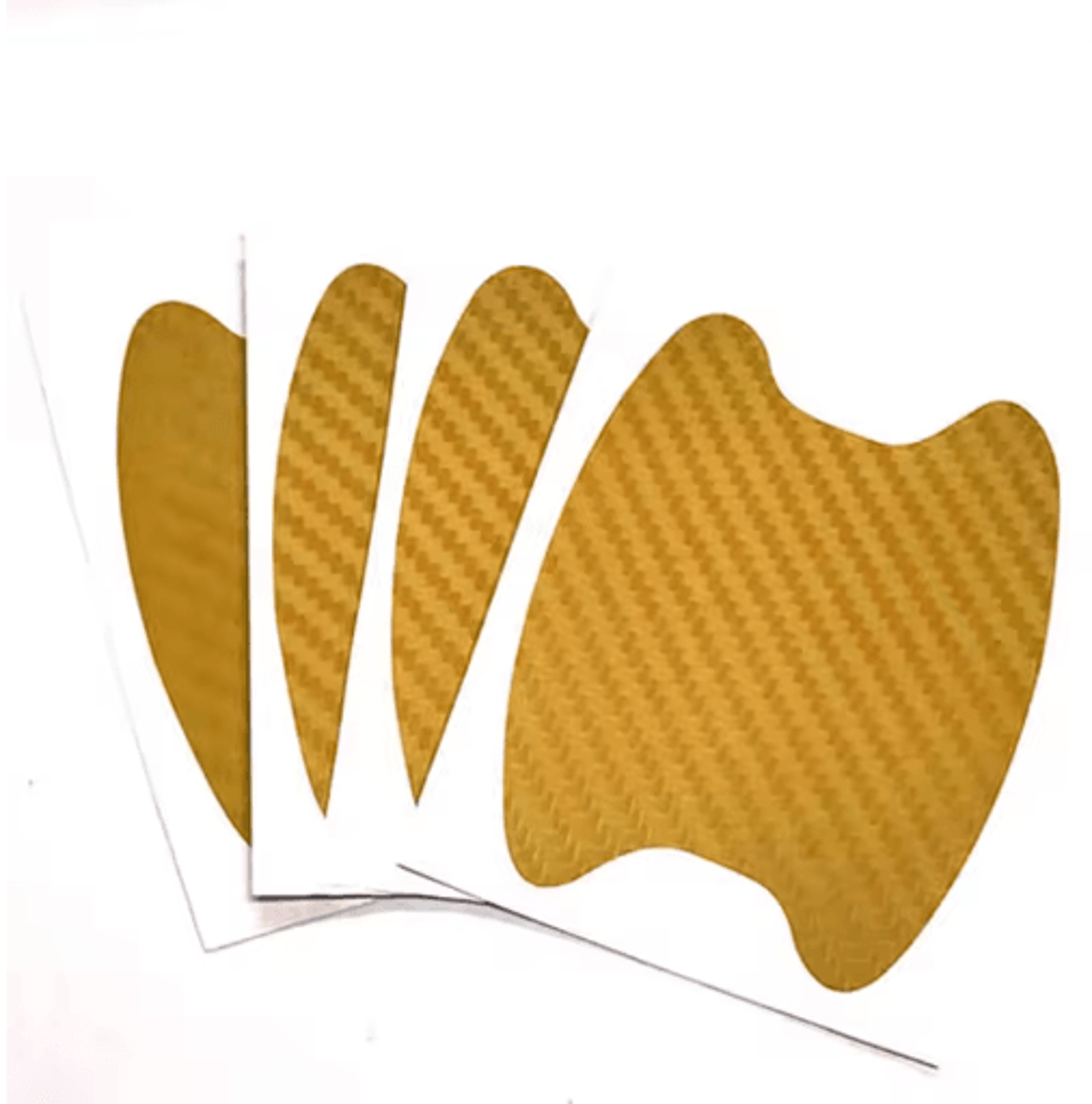 Carbon Fiber Car Door Handle Stickers  ScratchResistant Protective Cover Film 4PCS Set 1