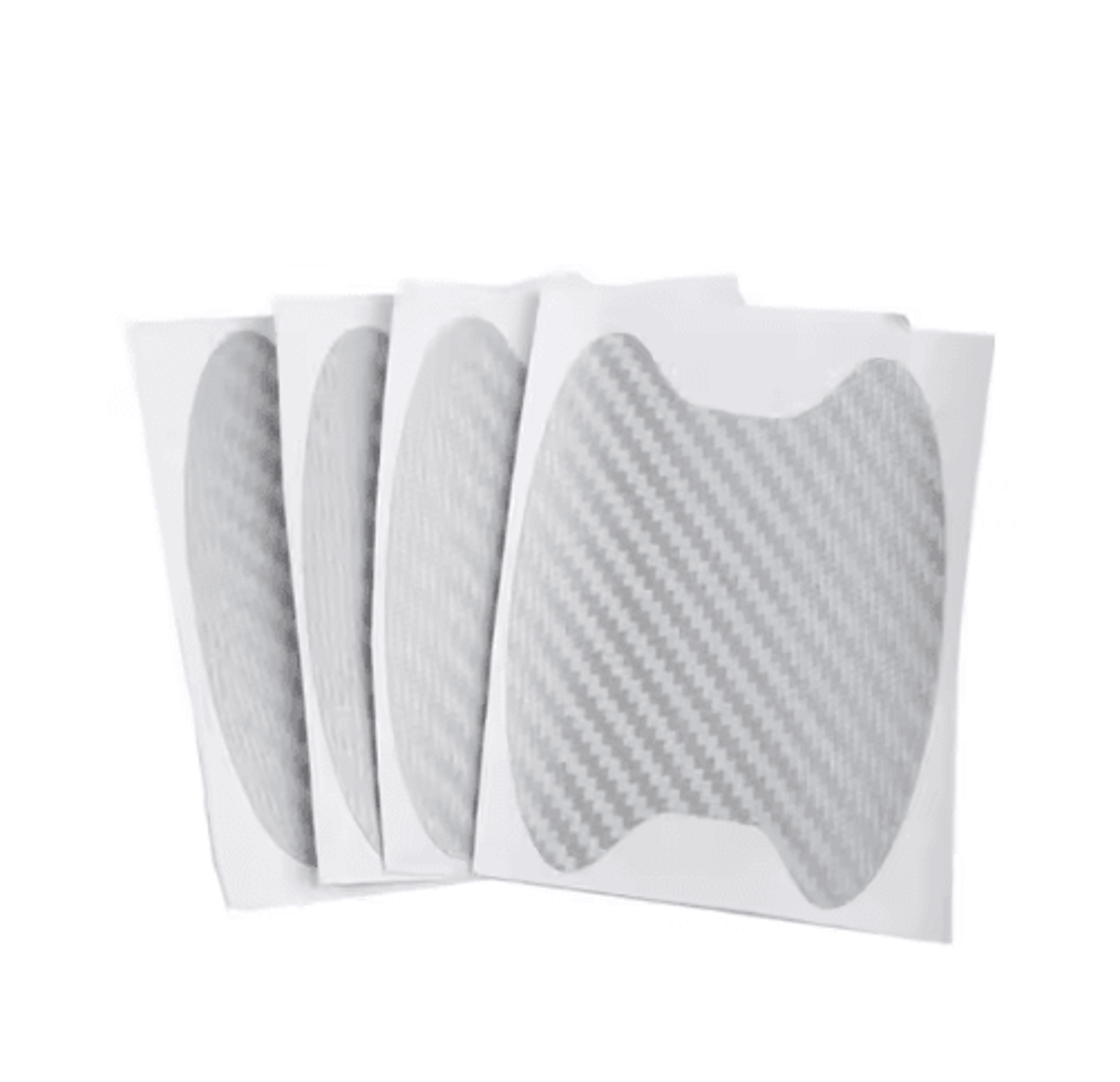 Carbon Fiber Car Door Handle Stickers  ScratchResistant Protective Cover Film 4PCS Set 3