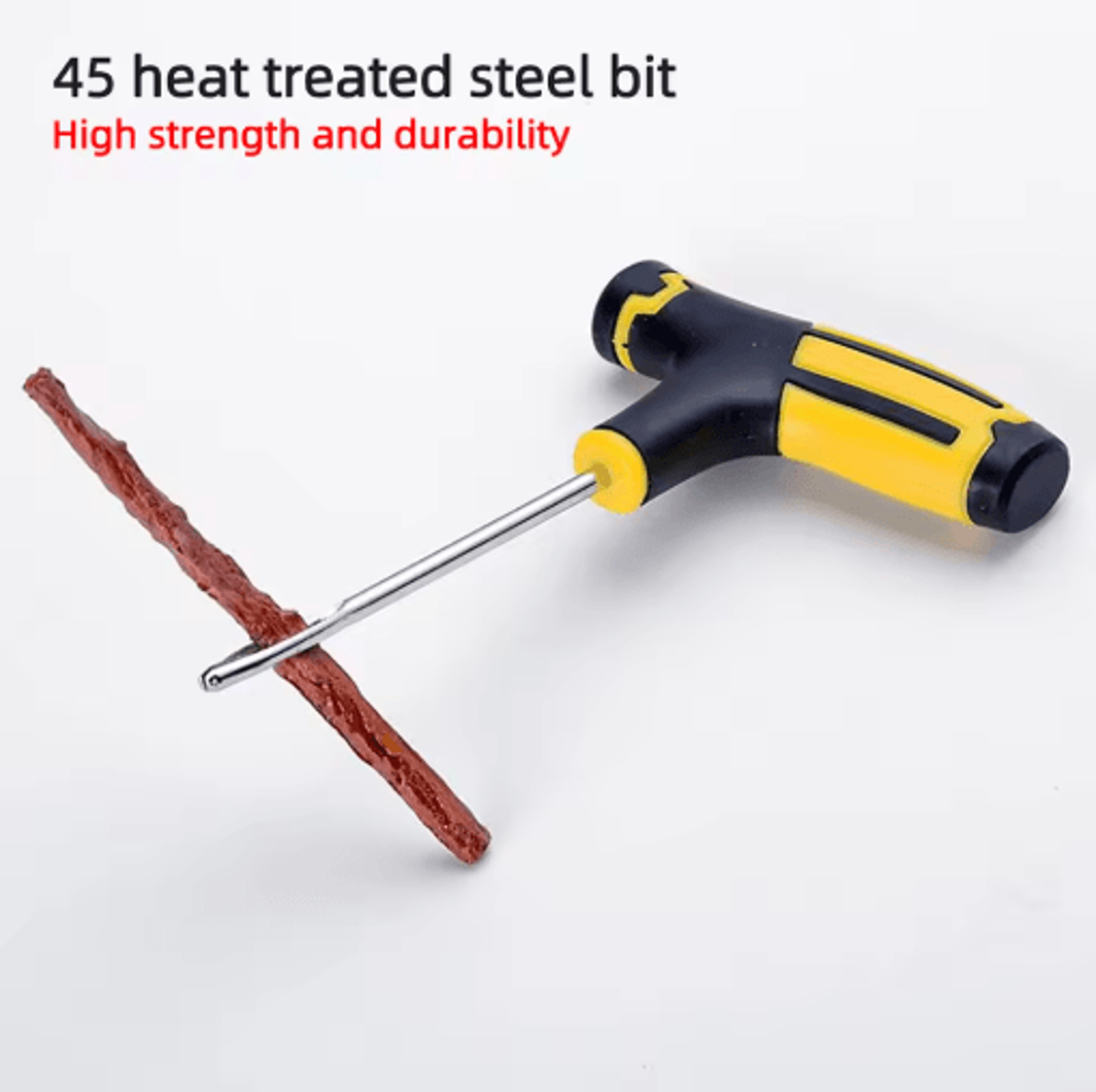 Car Tire Repair Kit With Studding Tool  Rubber Strips  GlueFree Puncture Plug Set 9