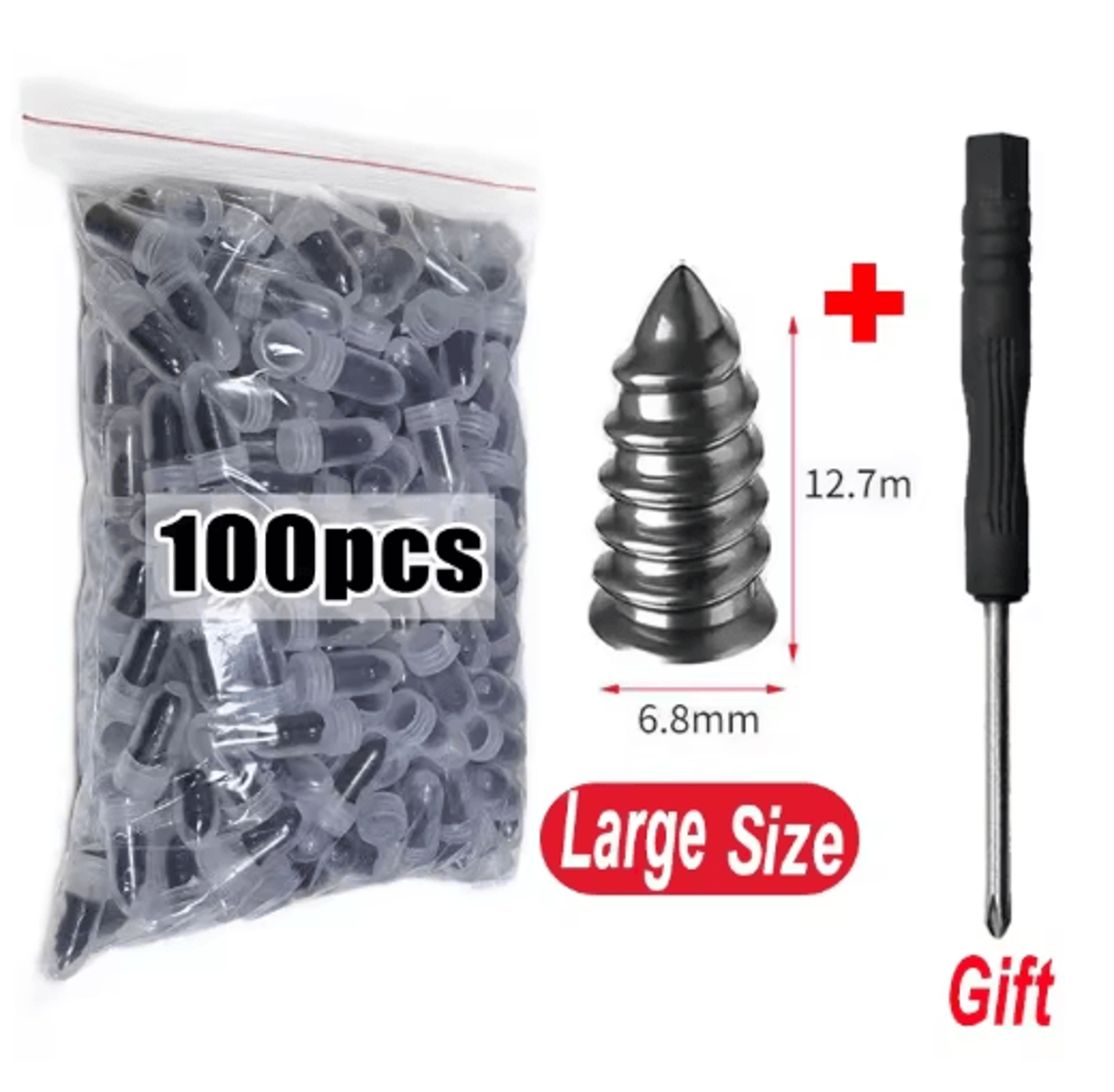 Universal Tubeless Tire Repair Kit  GlueFree Vacuum Plug Set For Cars  Motorcycles 1