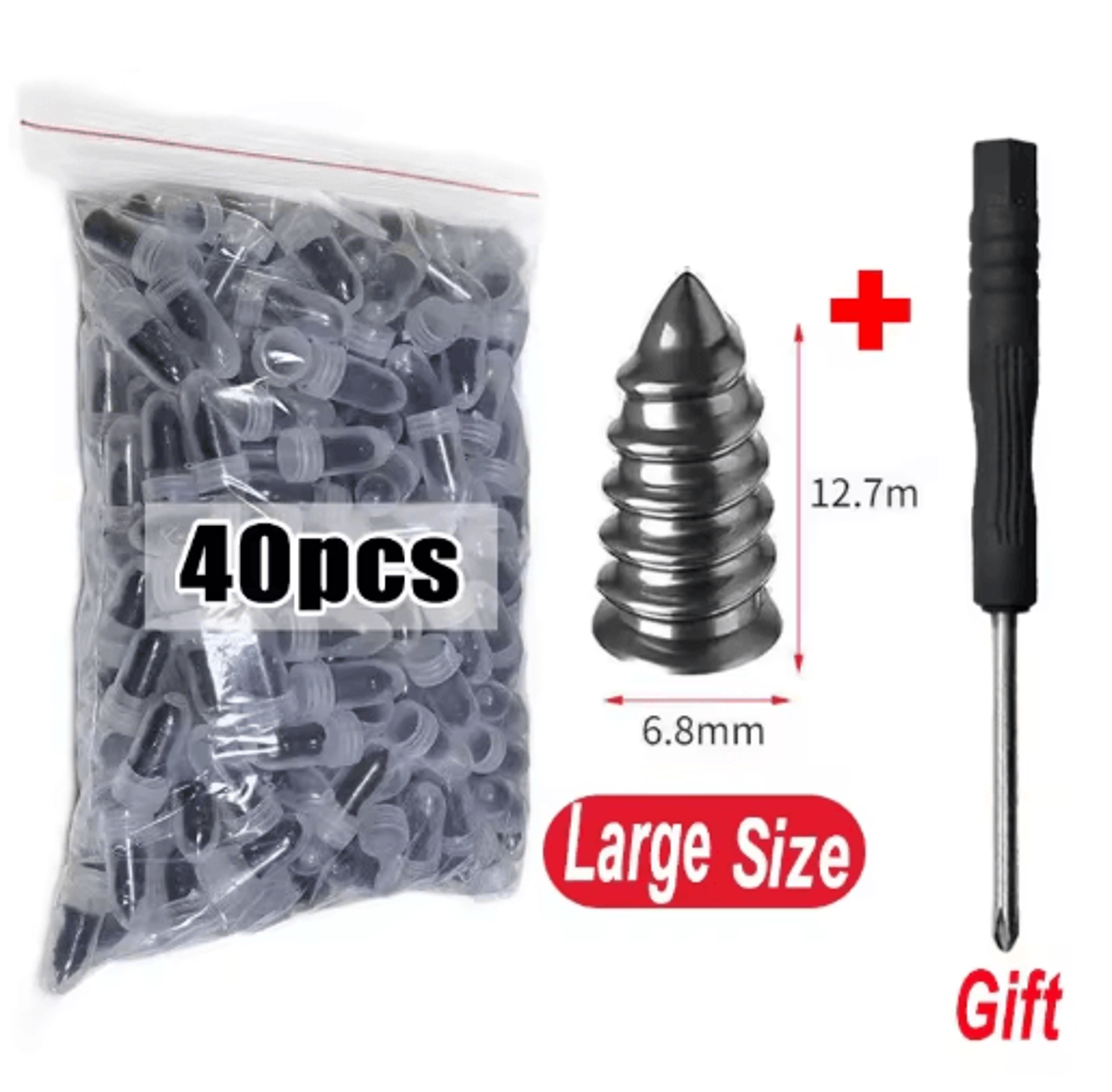 Universal Tubeless Tire Repair Kit  GlueFree Vacuum Plug Set For Cars  Motorcycles 3