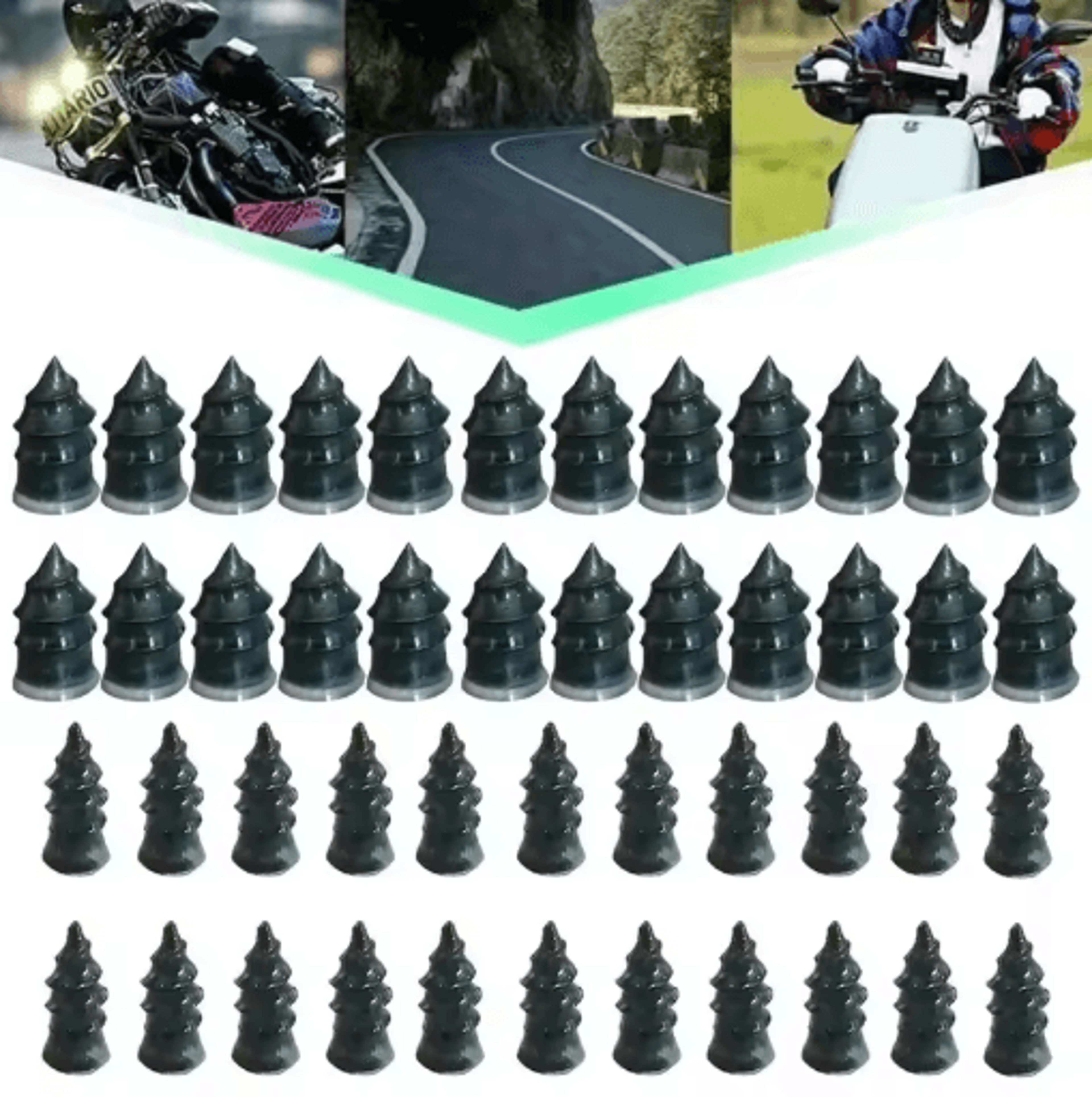 Universal Tubeless Tire Repair Kit  GlueFree Vacuum Plug Set For Cars  Motorcycles 11