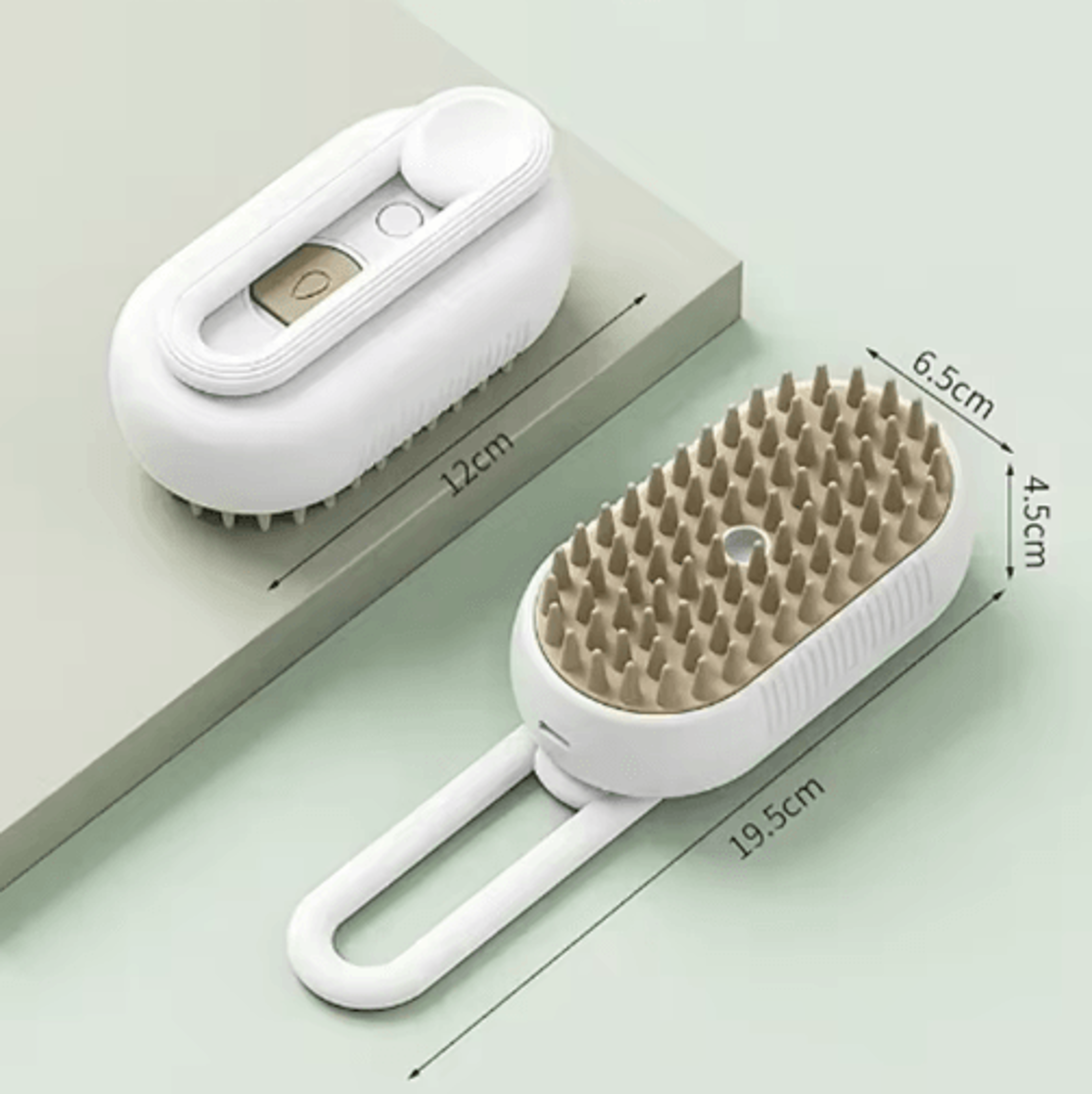 Cat Pet Steam Spray Massage Brush One Button Folding Grooming Comb With Floating Hair Design 1