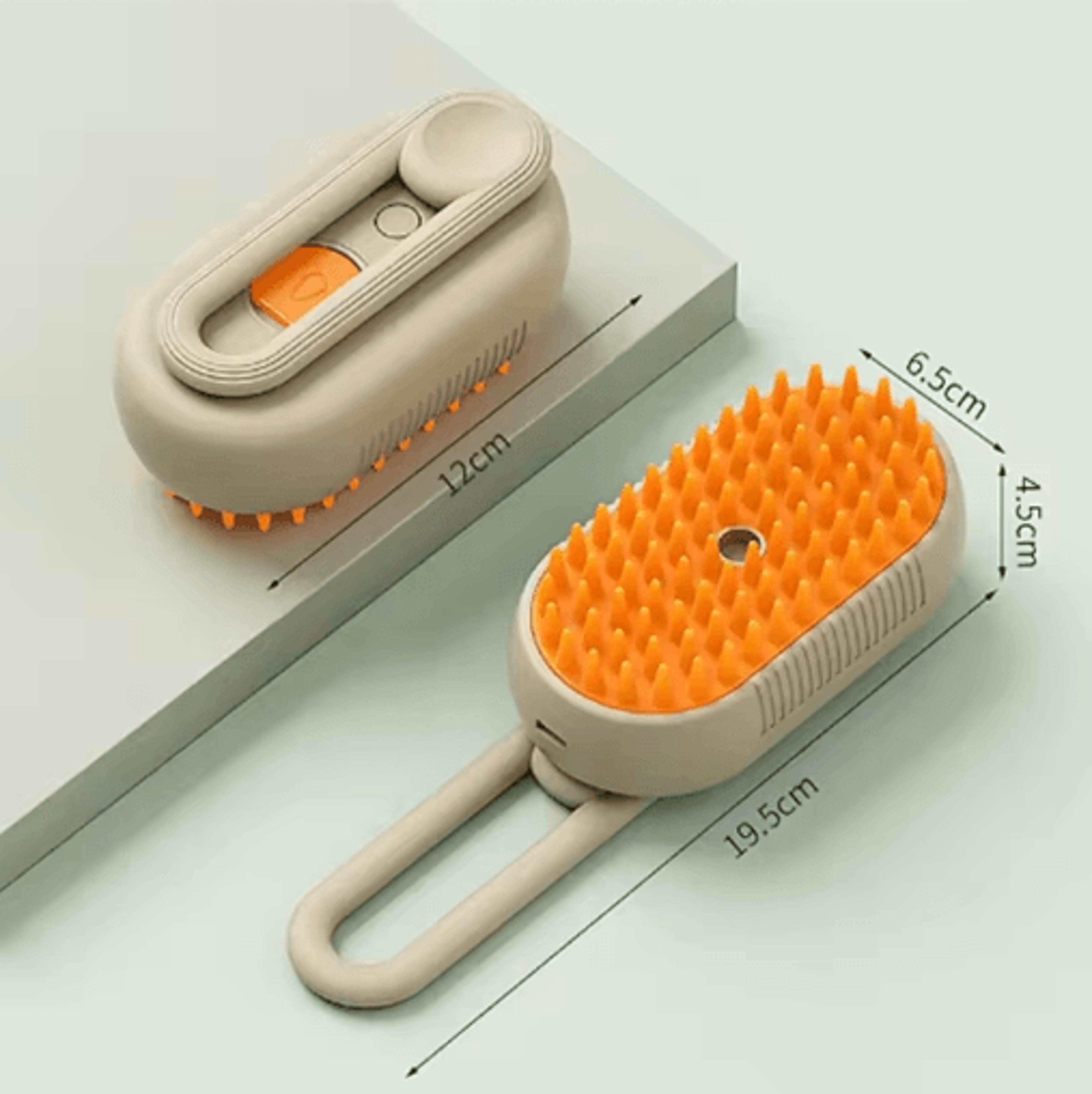 Cat Pet Steam Spray Massage Brush One Button Folding Grooming Comb With Floating Hair Design 2