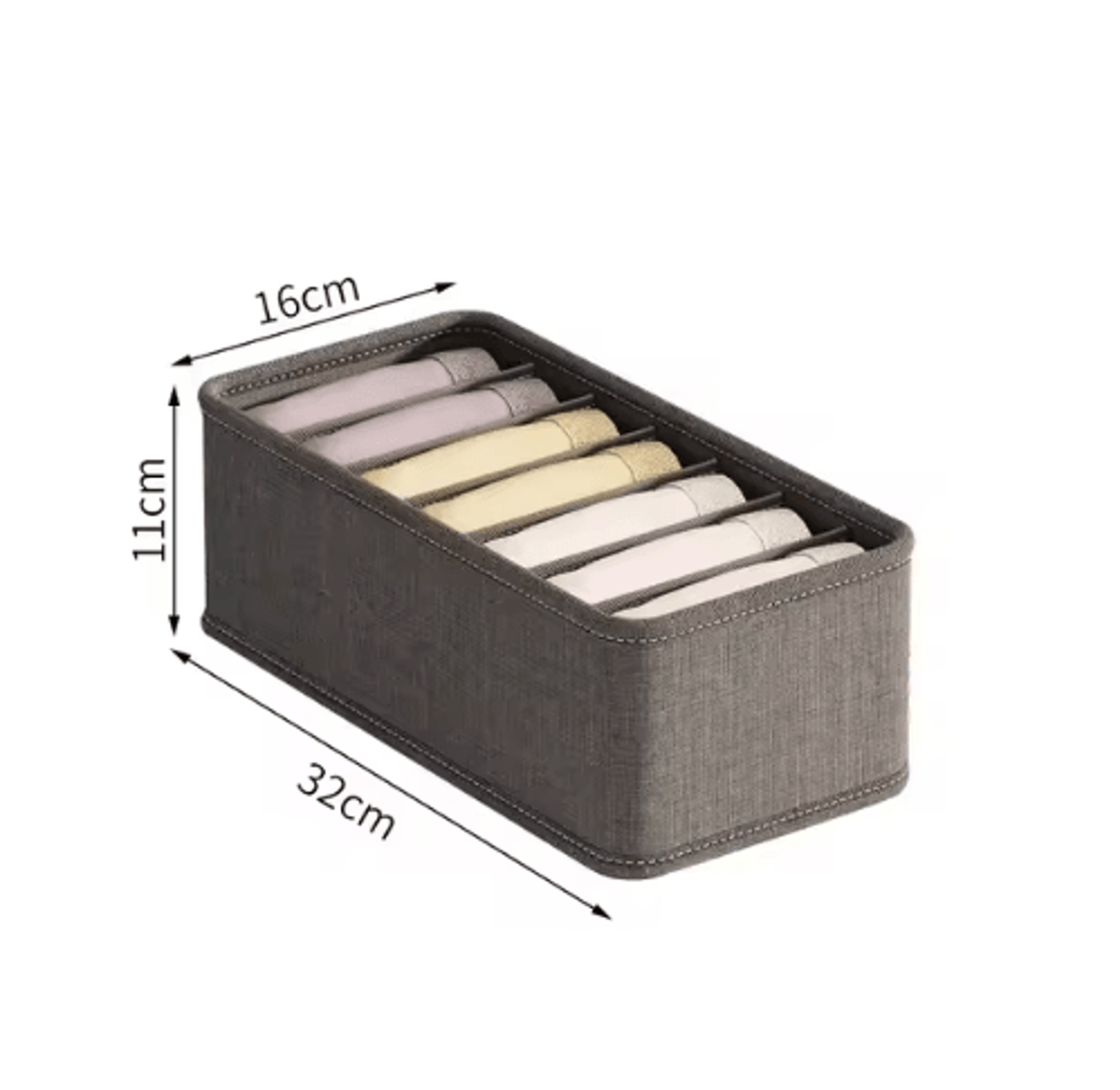 Underwear Drawer Organizer  MultiCompartment Wardrobe Storage Box For Socks  Lingerie 3