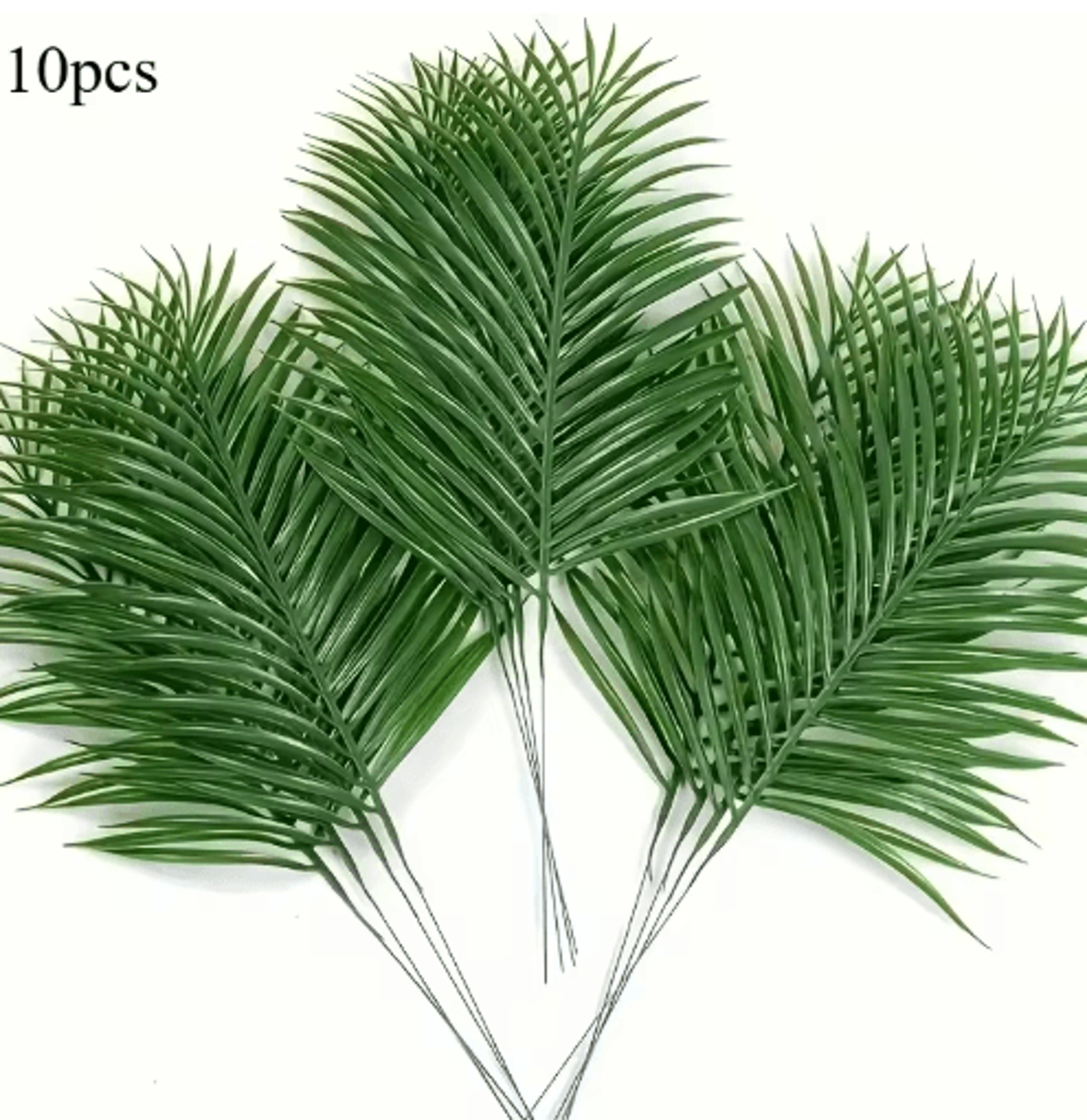 Artificial Tropical Palm Leaves With Stems  Plastic Greenery For Home Garden  Event Decor 2